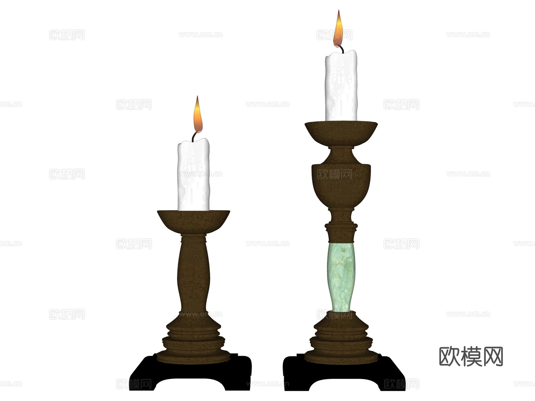烛台灯su模型