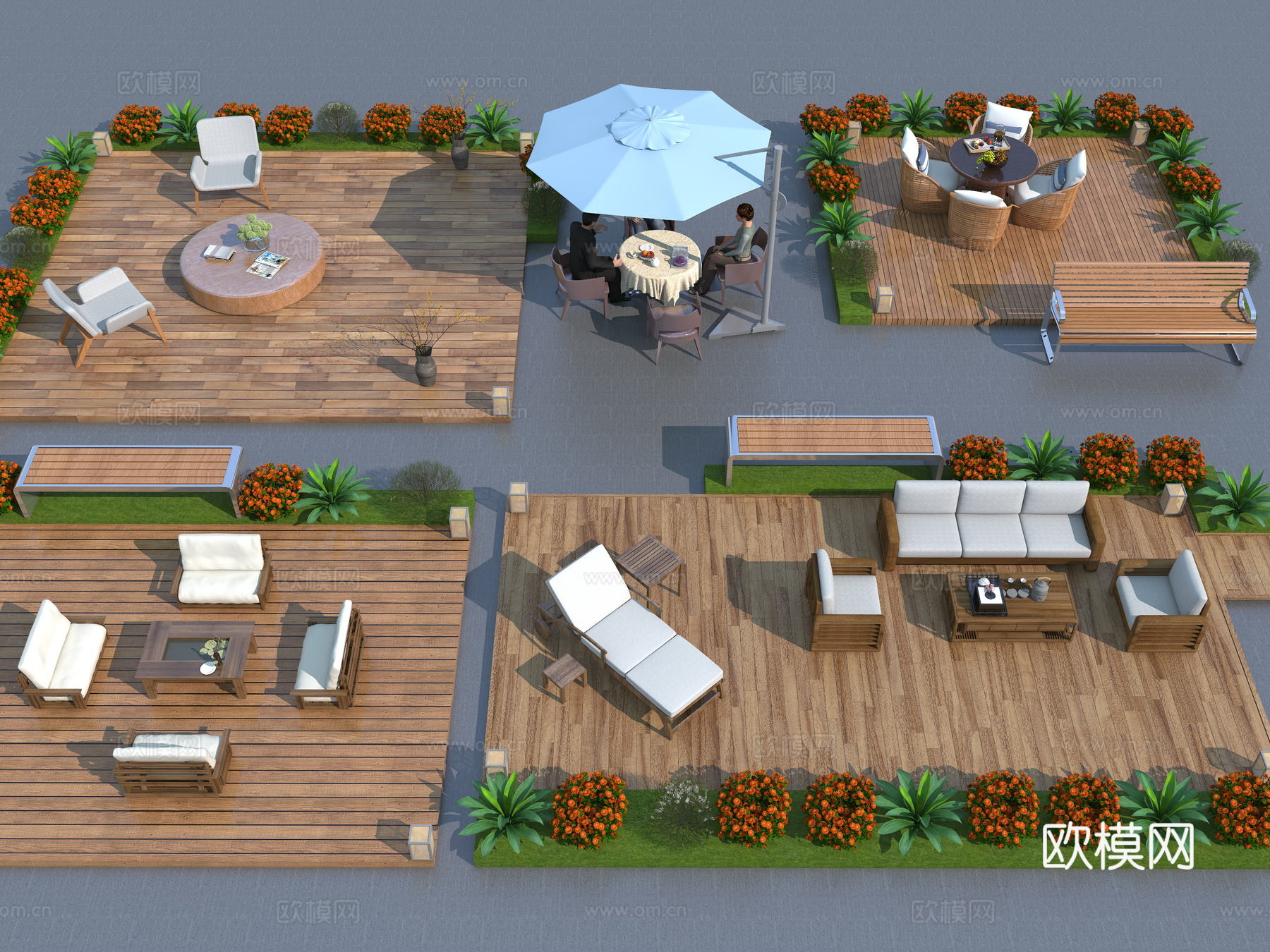 现代户外沙发 户外座椅3d模型