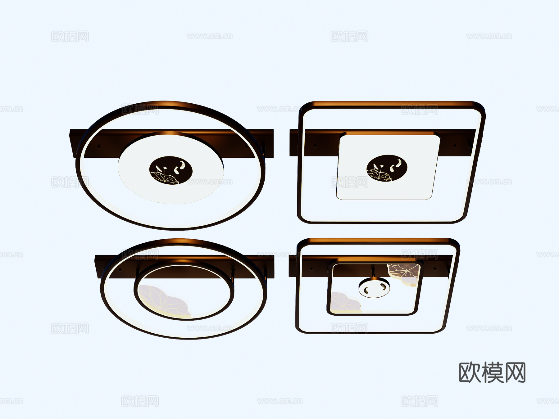 吸顶灯 金属吸顶灯su模型