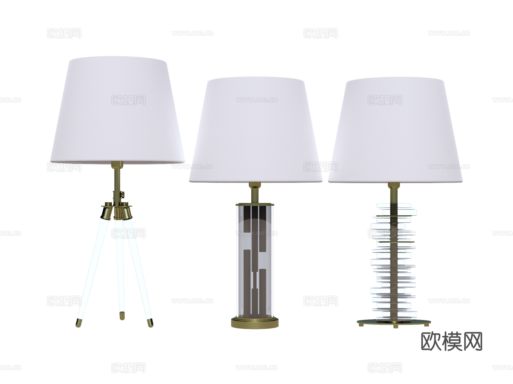 台灯 装饰灯具 氛围灯具 金属台灯 玻璃台灯su模型