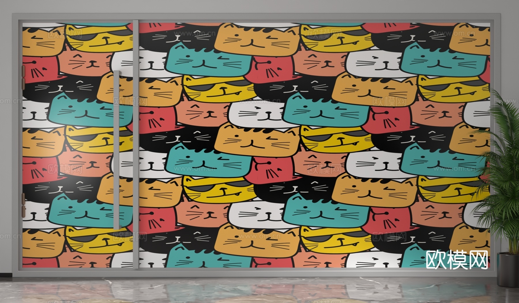 现代隔断3d模型