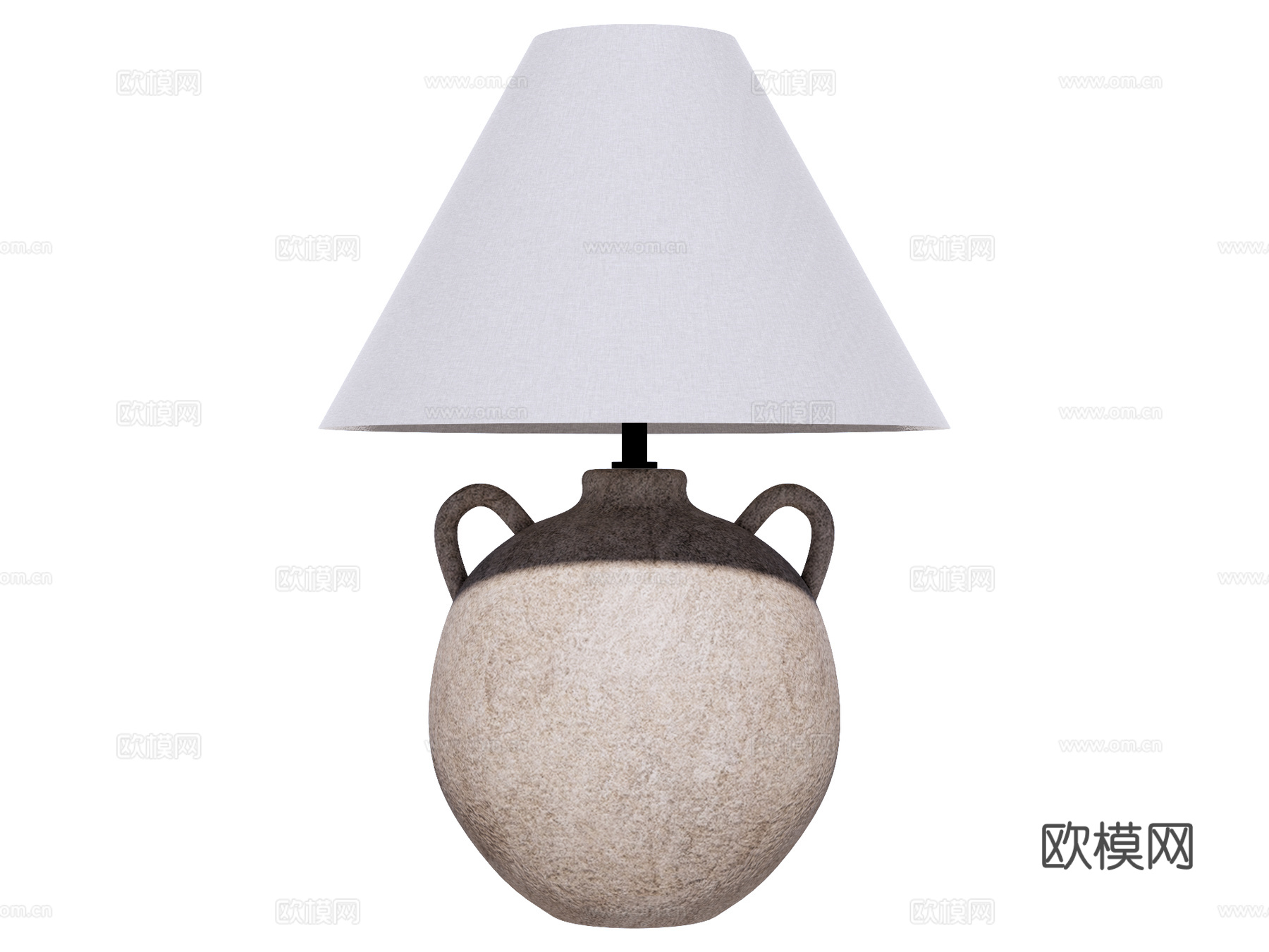 台灯 装饰灯具 氛围灯具 陶土台灯su模型