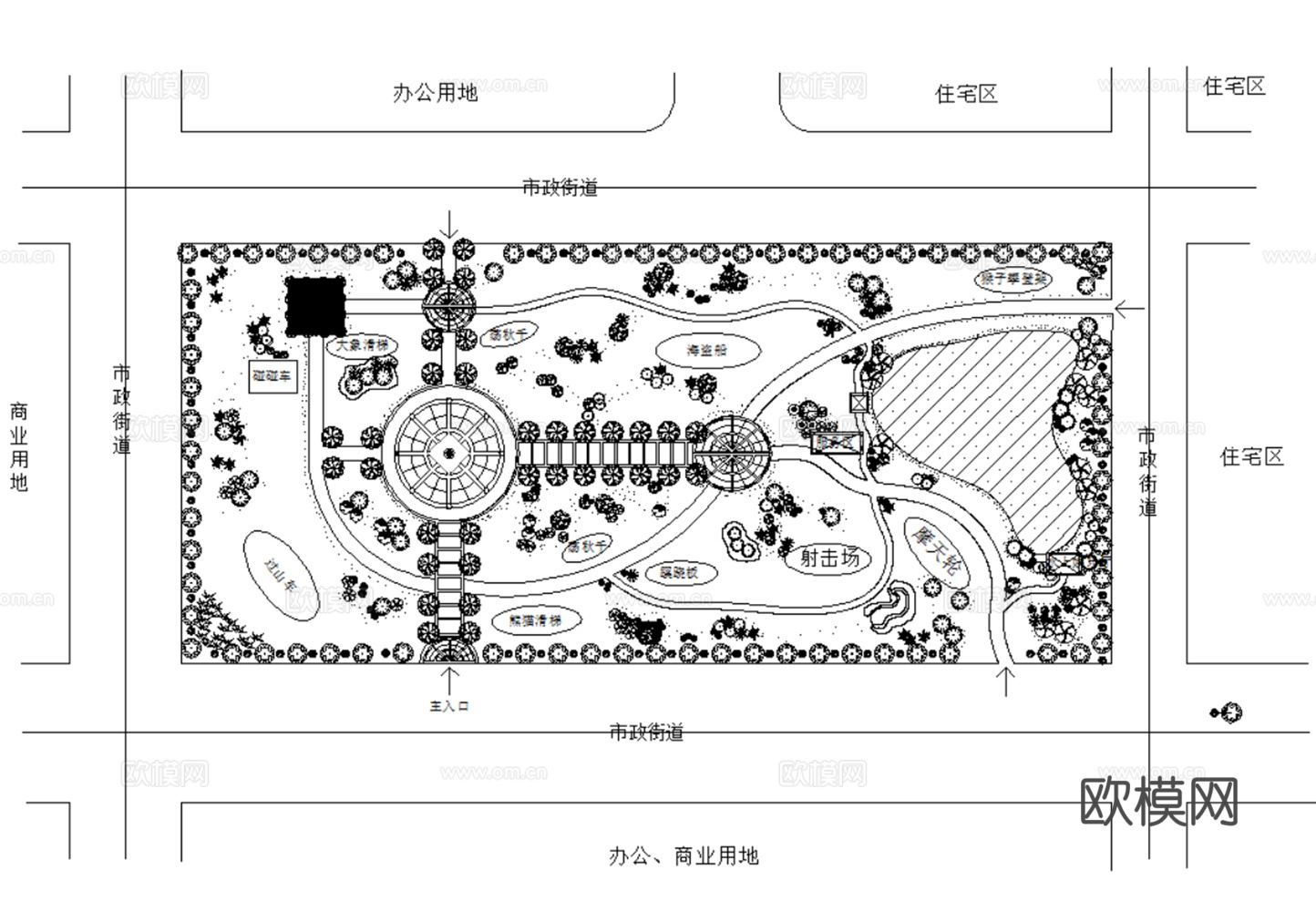 13款儿童乐园远动广场规划施工CAD图纸最新整理合集cad施工图