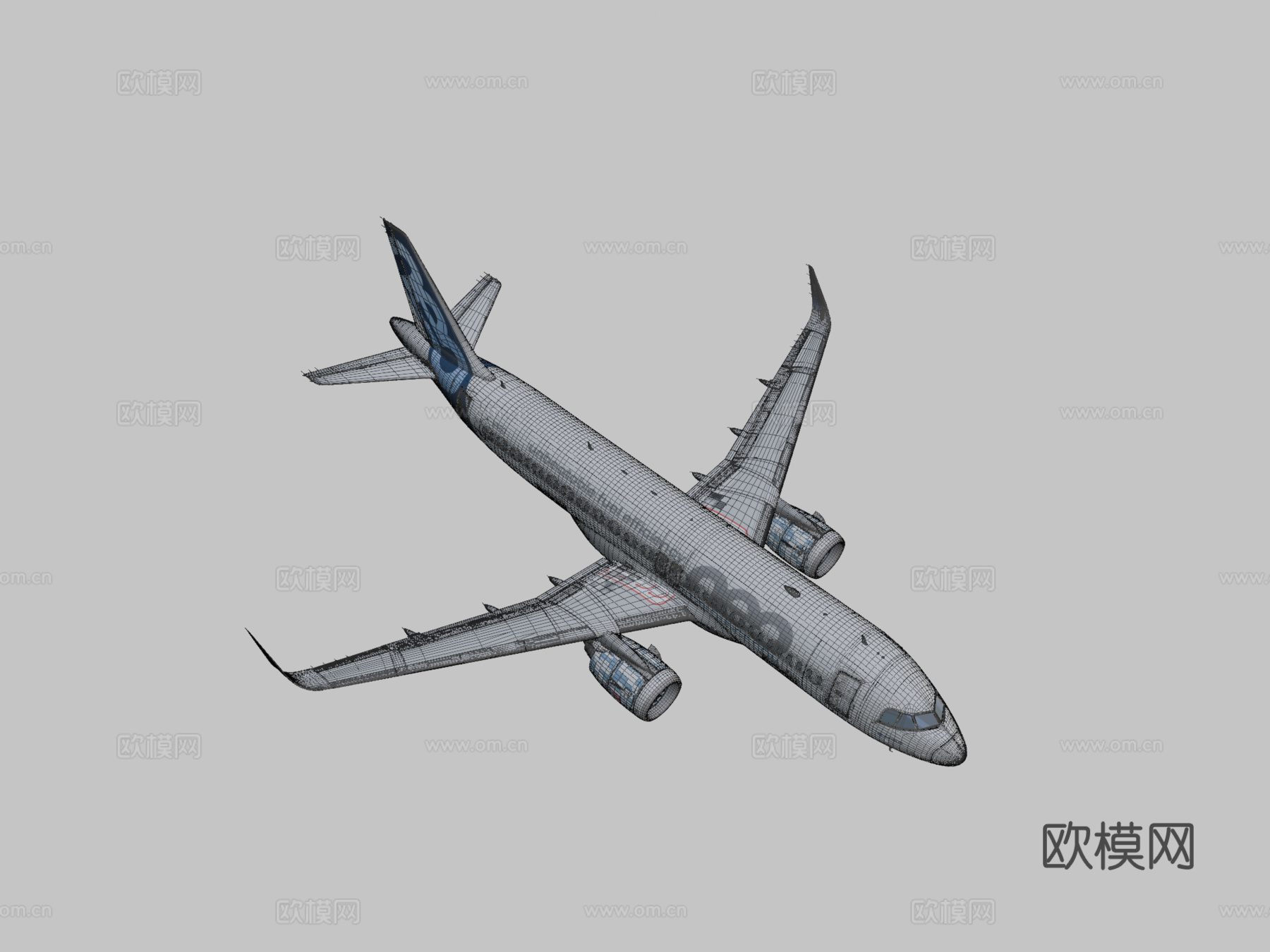 空客 A-320 - 引擎拆解3d模型下载（渲染图2）