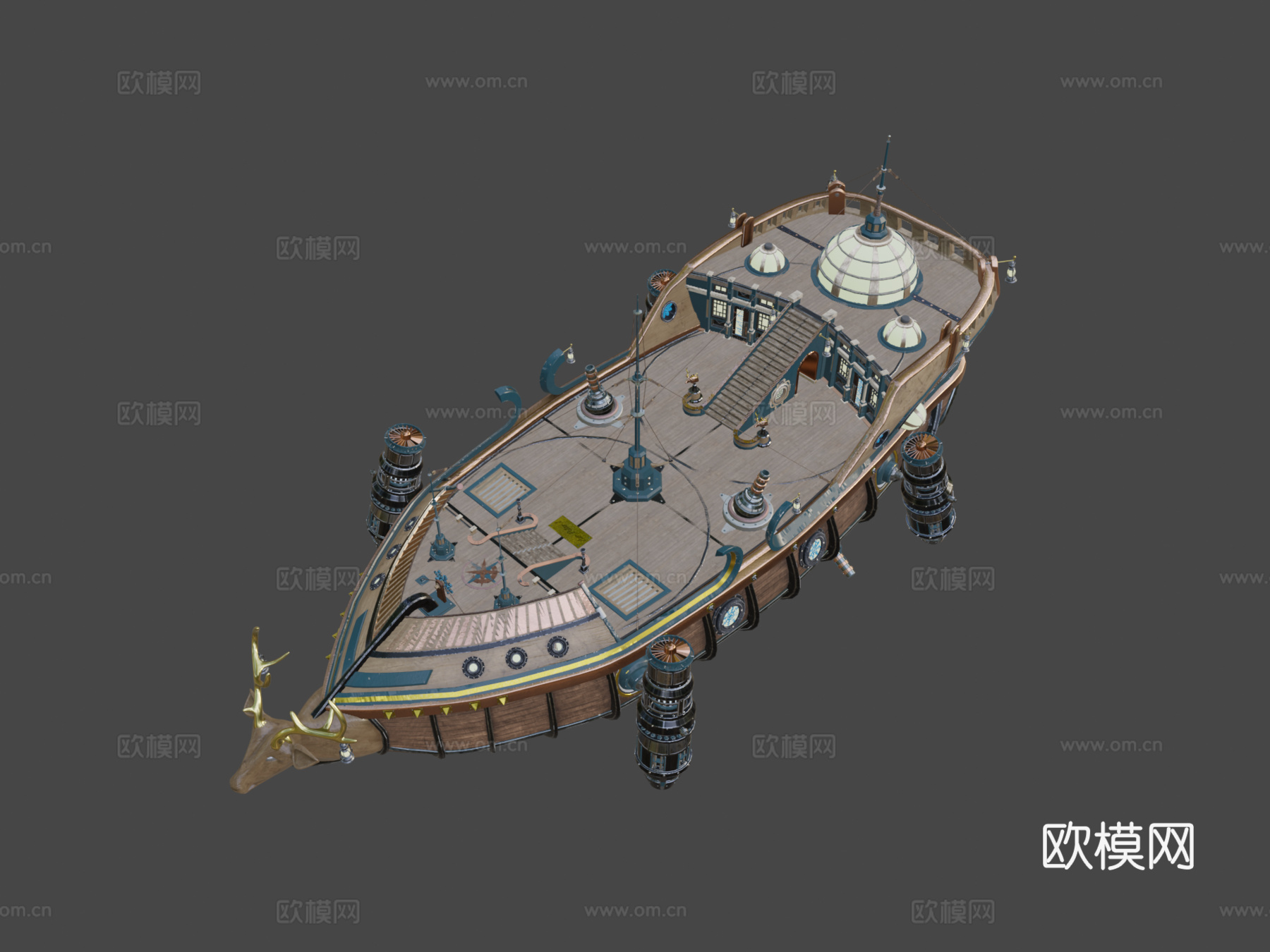 极地航空一号3d模型下载（渲染图1）