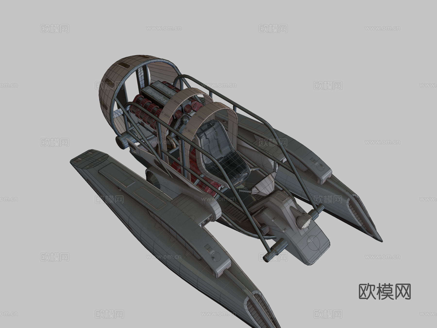 V8 气垫船3d模型下载（渲染图2）