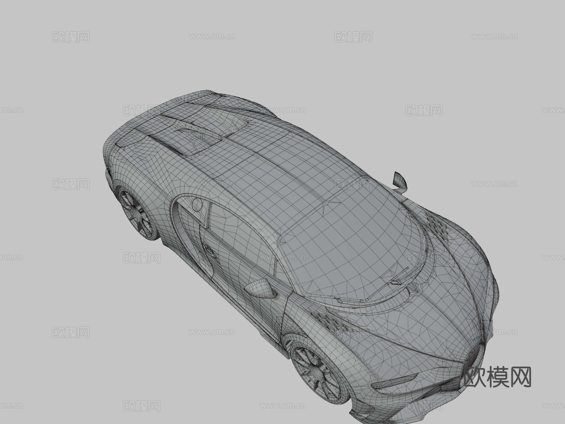 布加迪凯龙最后单元3d模型下载（渲染图3）
