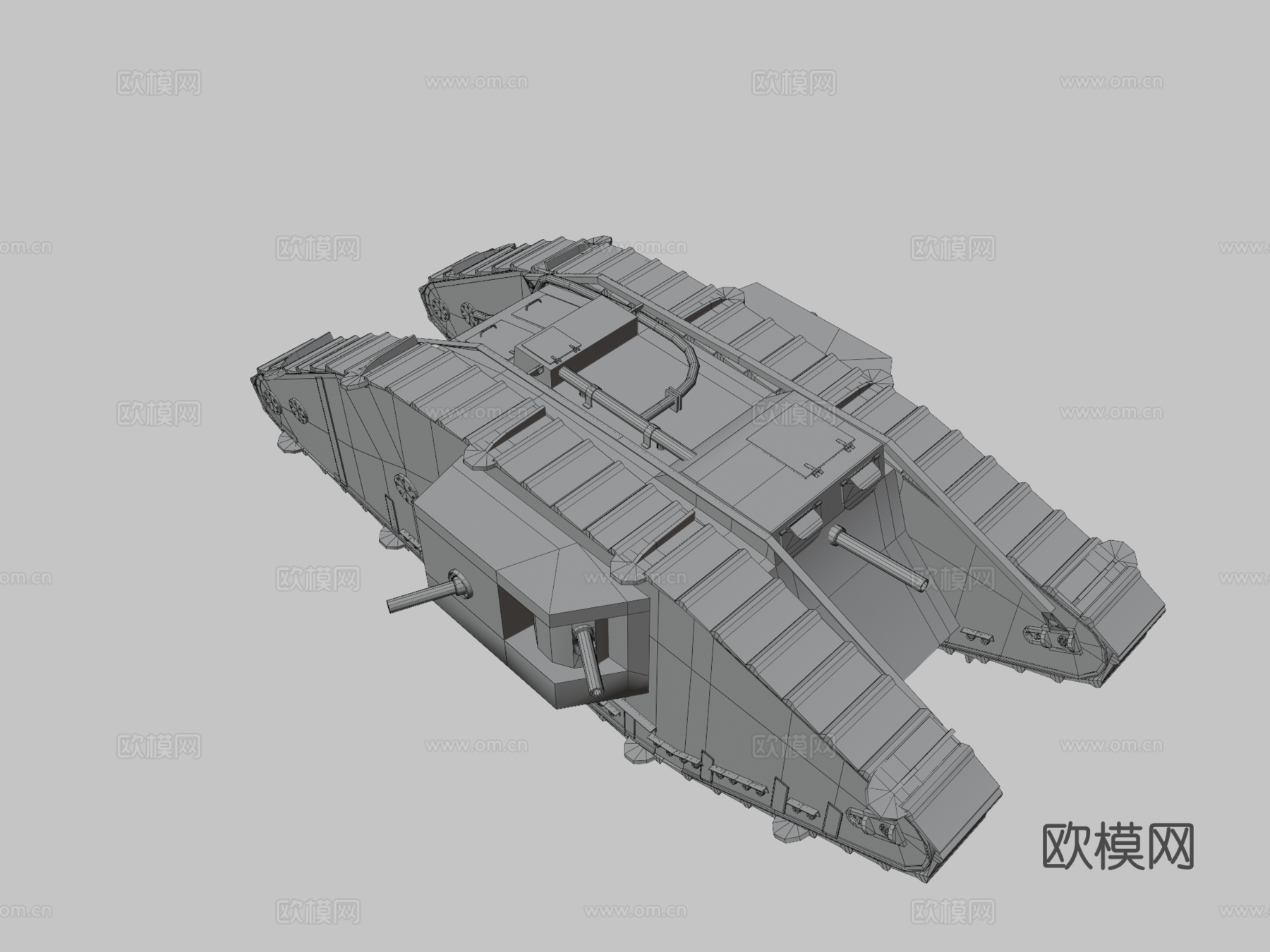 第一次世界大战坦克3d模型下载（渲染图3）