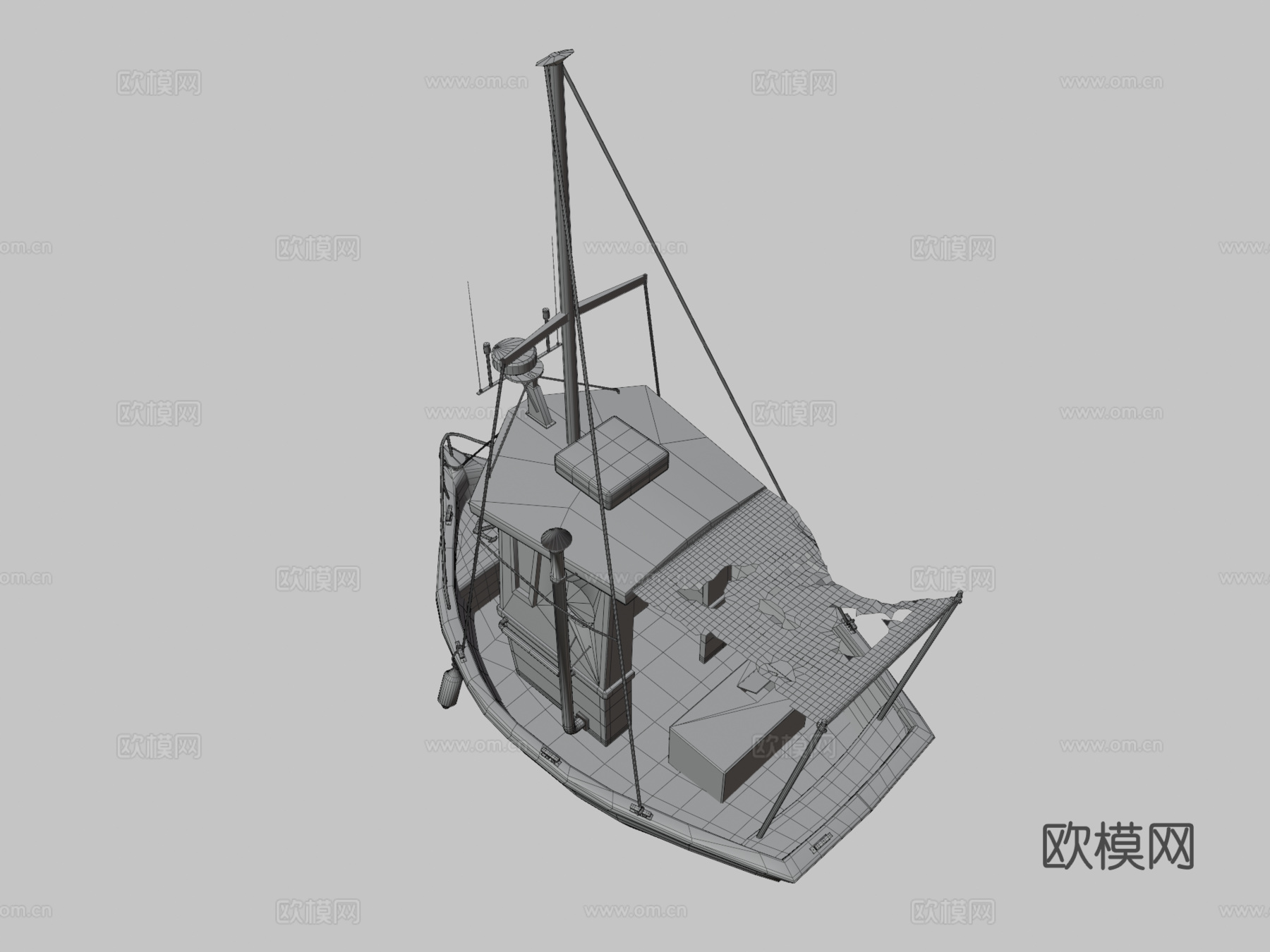 船3d模型下载（渲染图3）