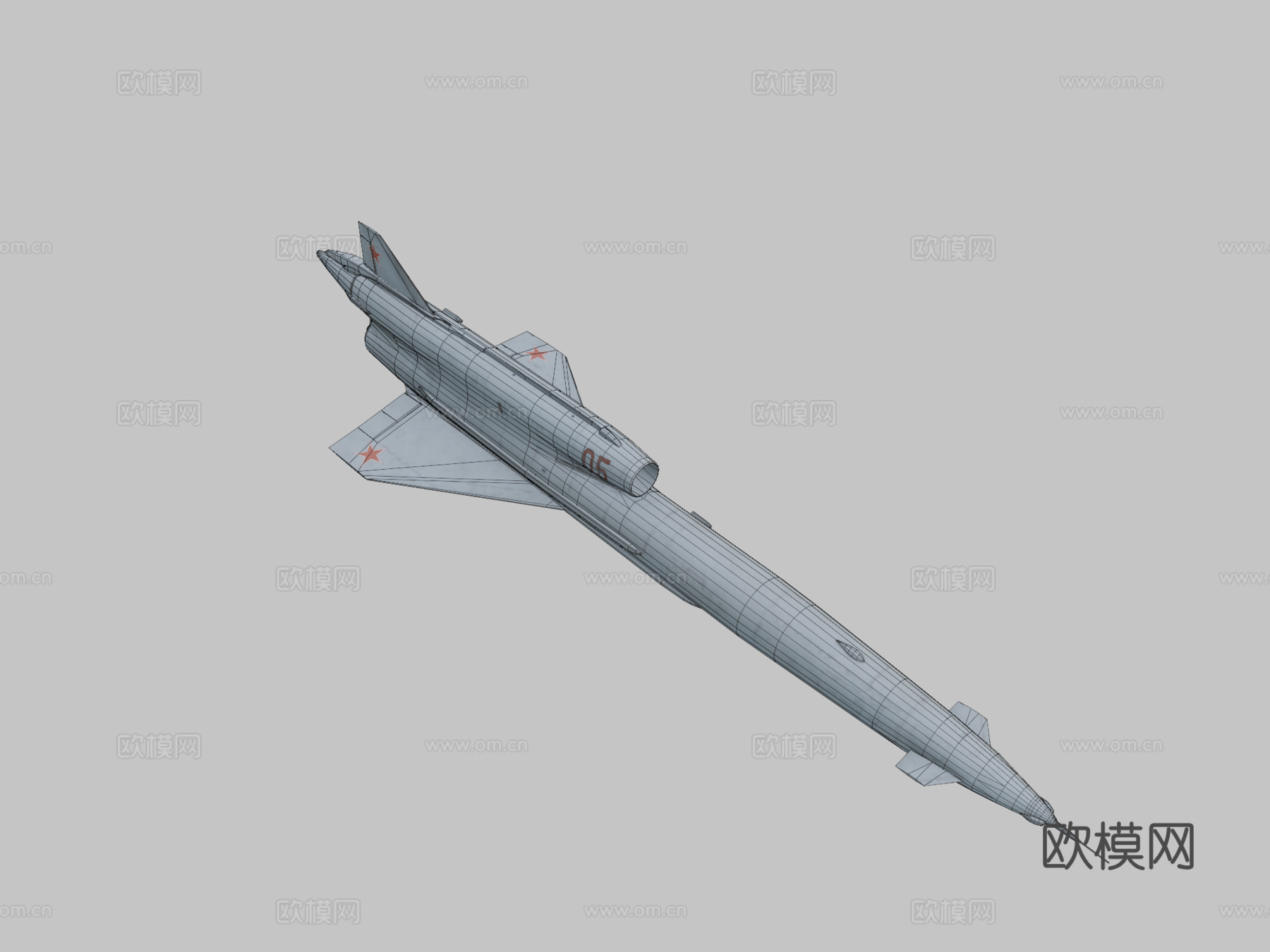 图波列夫 Tu-141 雨燕 - 侦察无人机3d模型下载（渲染图2）