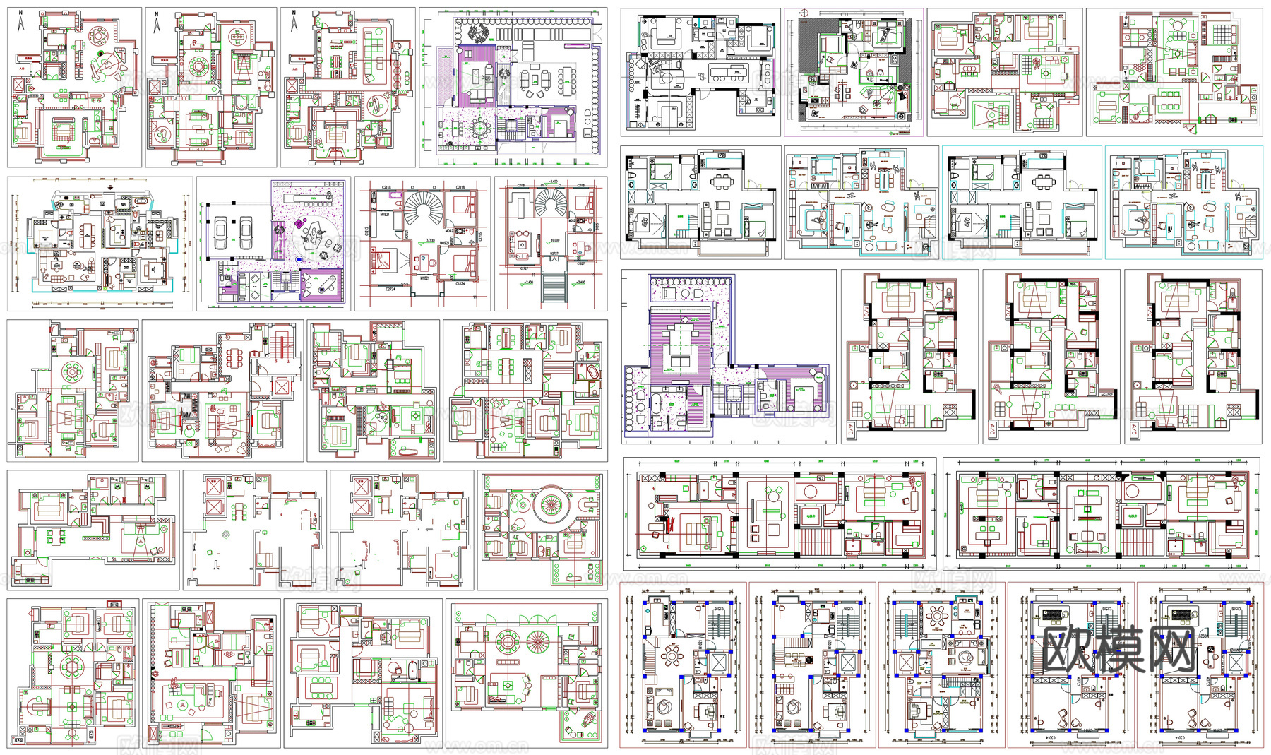 CAD户型优化家装户型图室内设计平面布置家具布局图CAD素材cad施工图