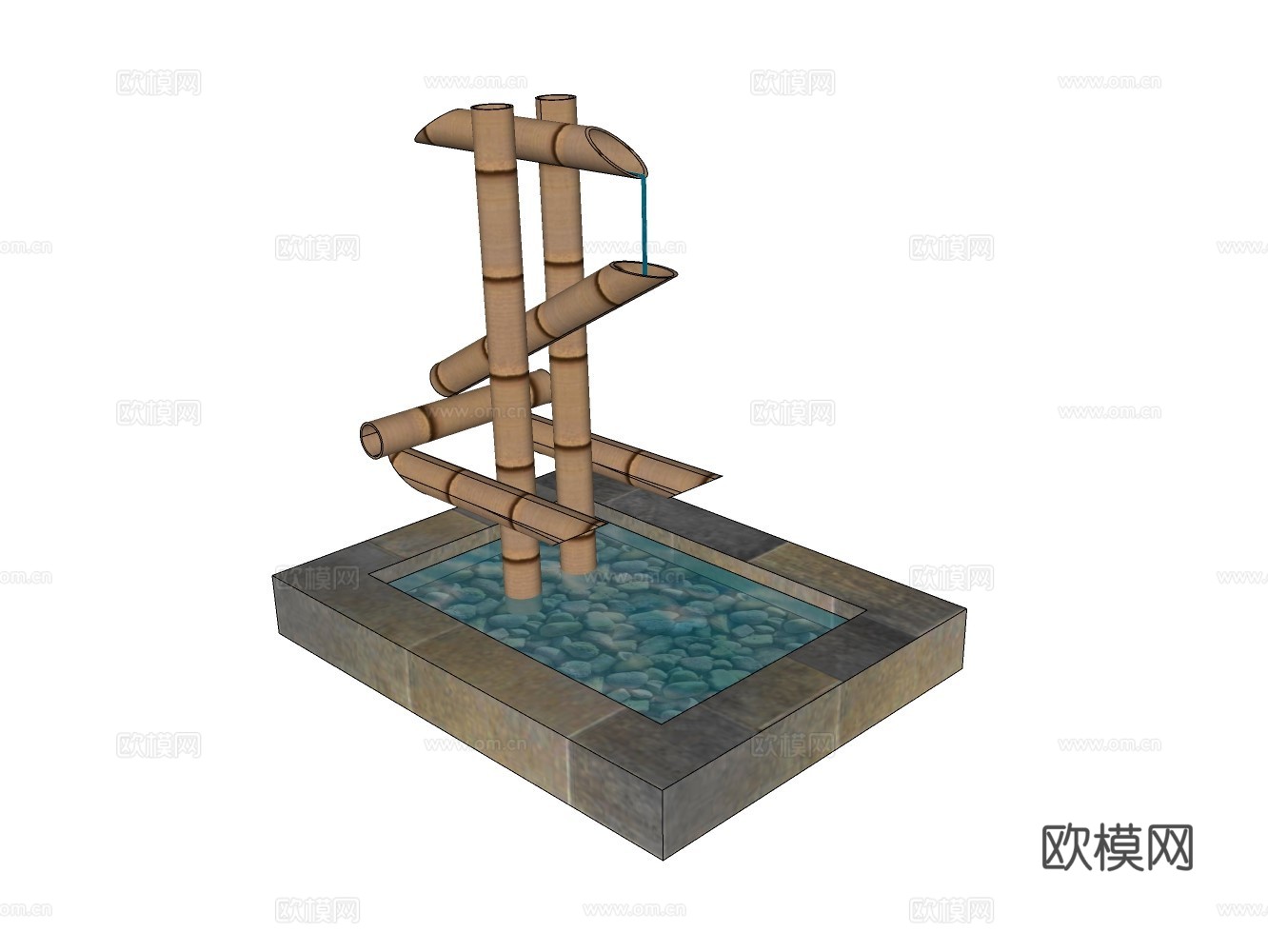 庭院小品su模型