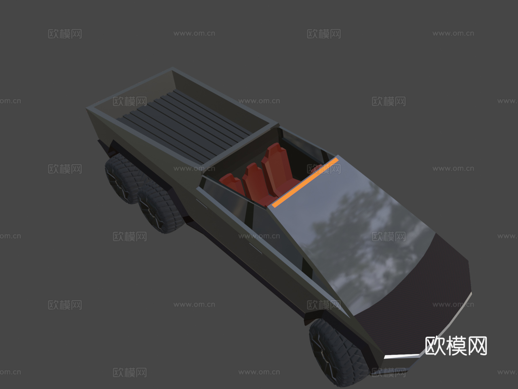特斯拉赛博卡车 6x6 撒哈拉运动 SDC3d模型下载（渲染图1）