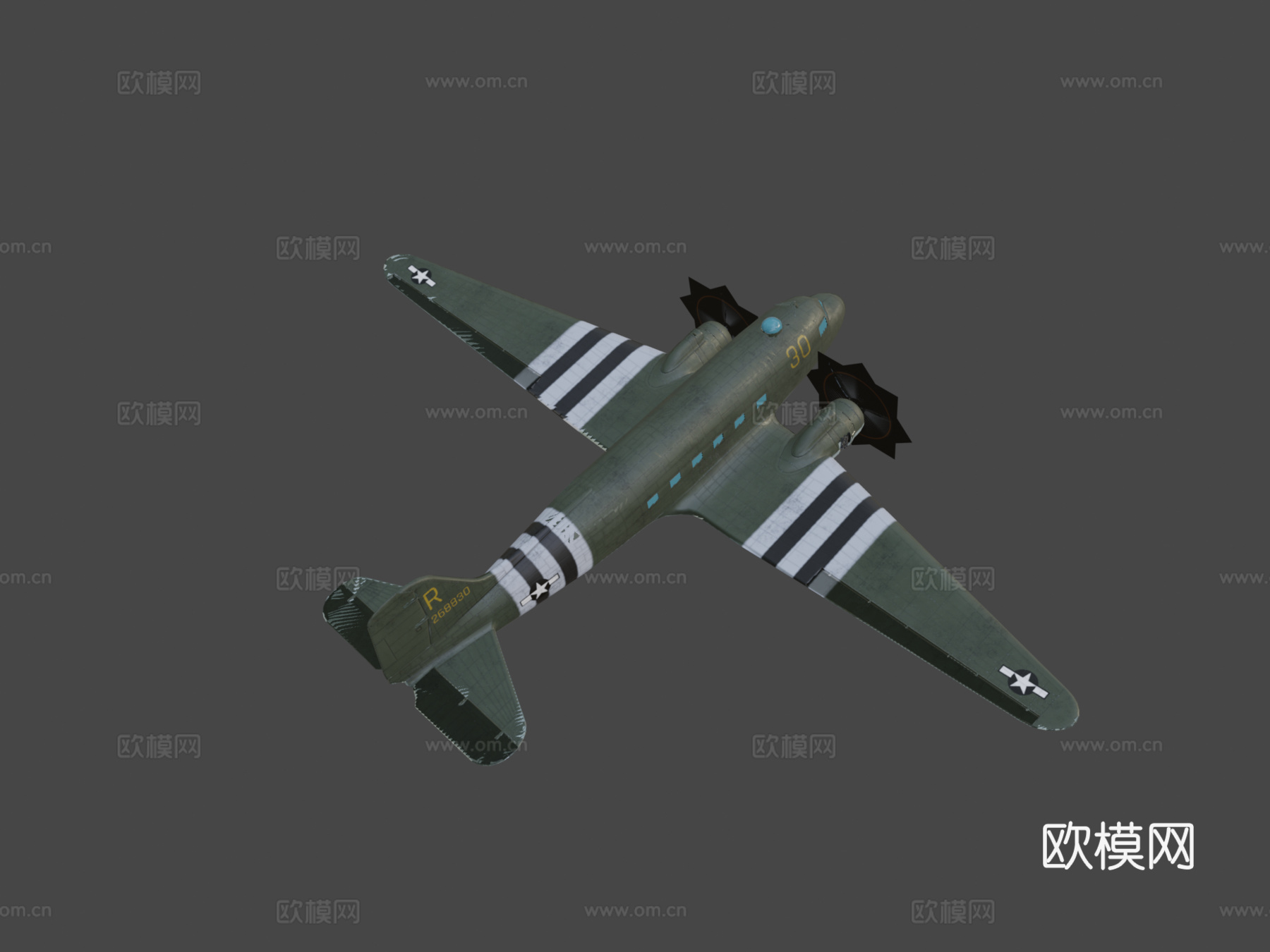 逃离德国 - 道格拉斯 C-47 空中列车3d模型下载（渲染图8）