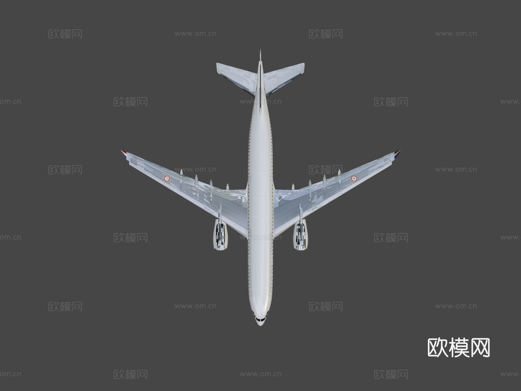 空客A330-200飞机3d模型下载（渲染图8）