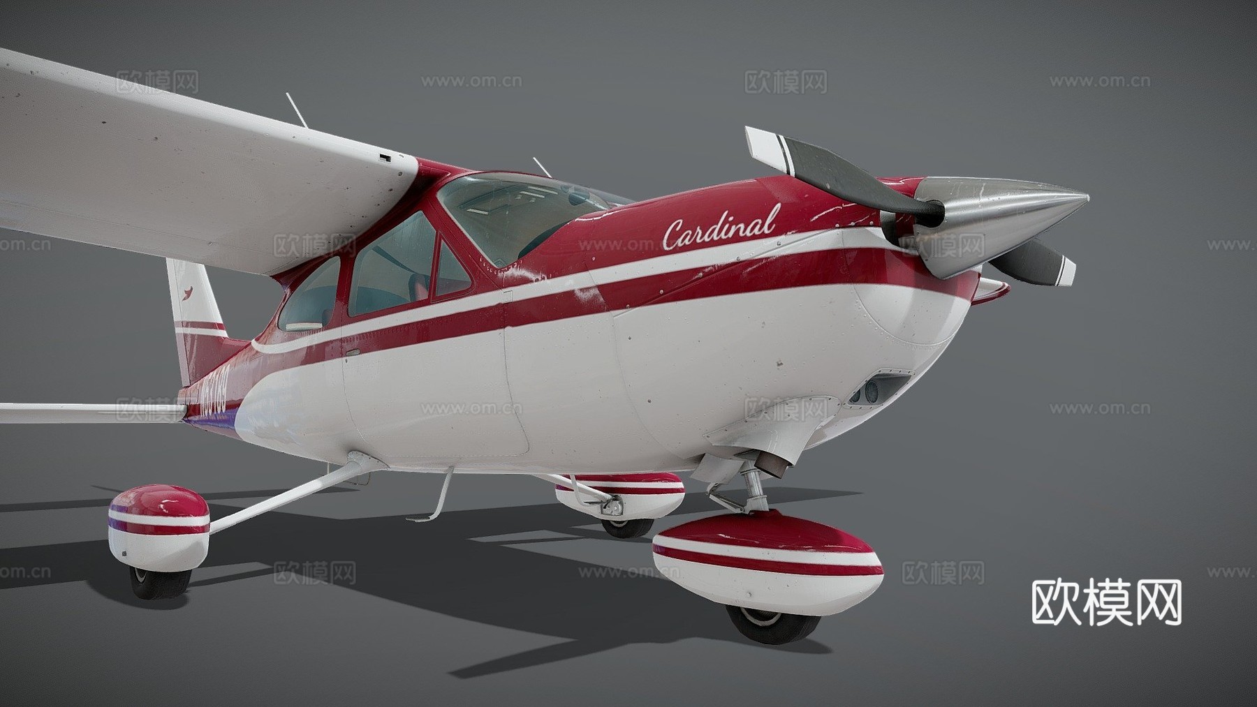 塞斯纳 177 红衣主教3d模型下载（渲染图1）