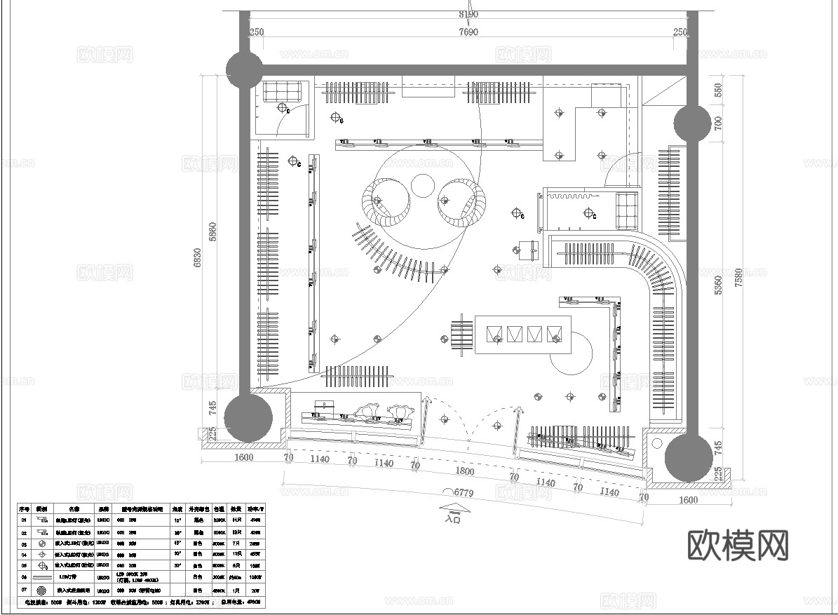 高档男装女装服装店 最新全套 效果图 施工图设计cad施工图