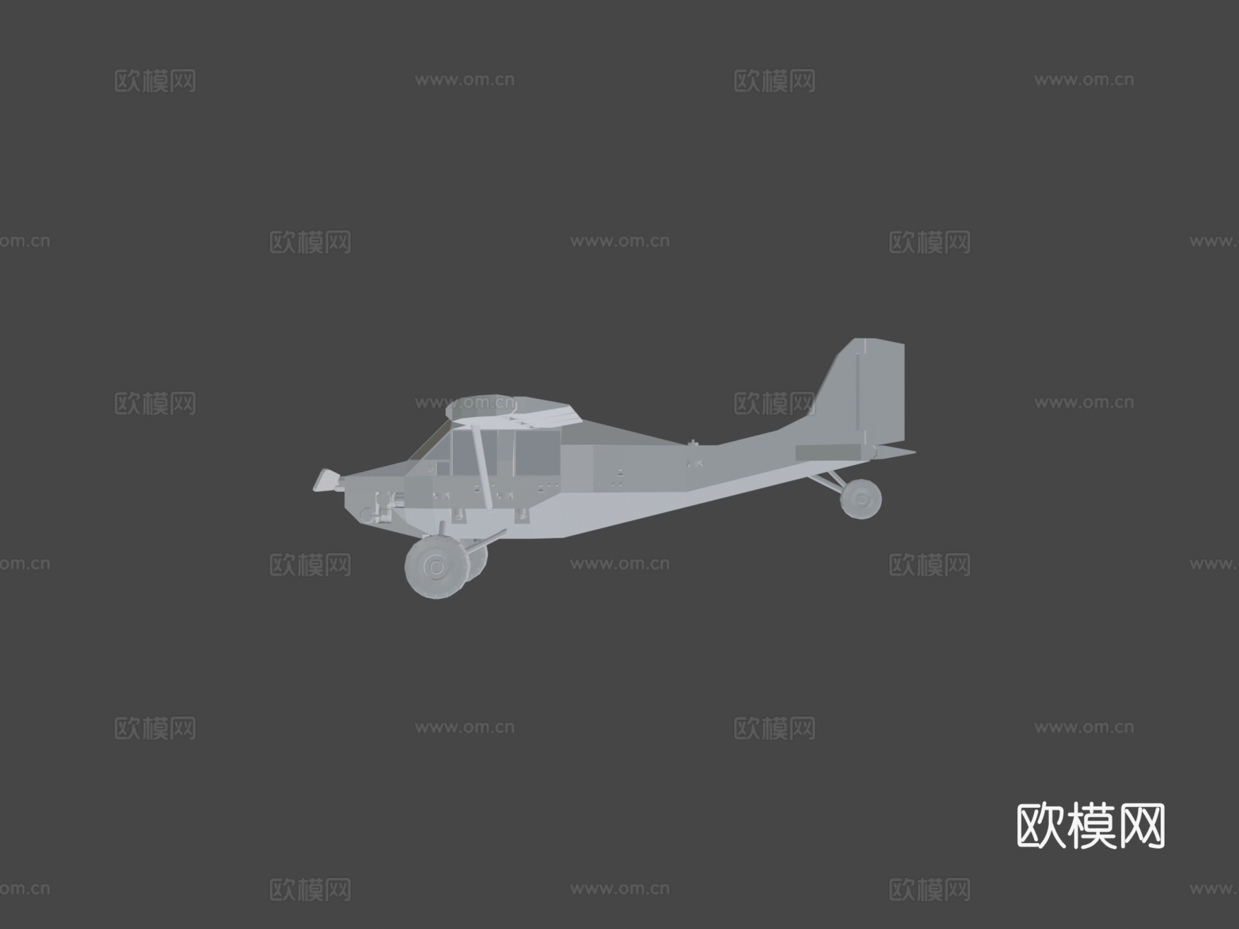 曲柄灌木飞机3d模型下载（渲染图5）