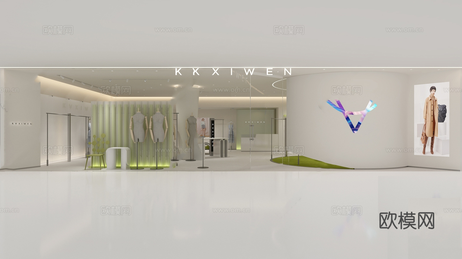 高档男装女装服装店 最新全套 效果图 施工图设计cad施工图