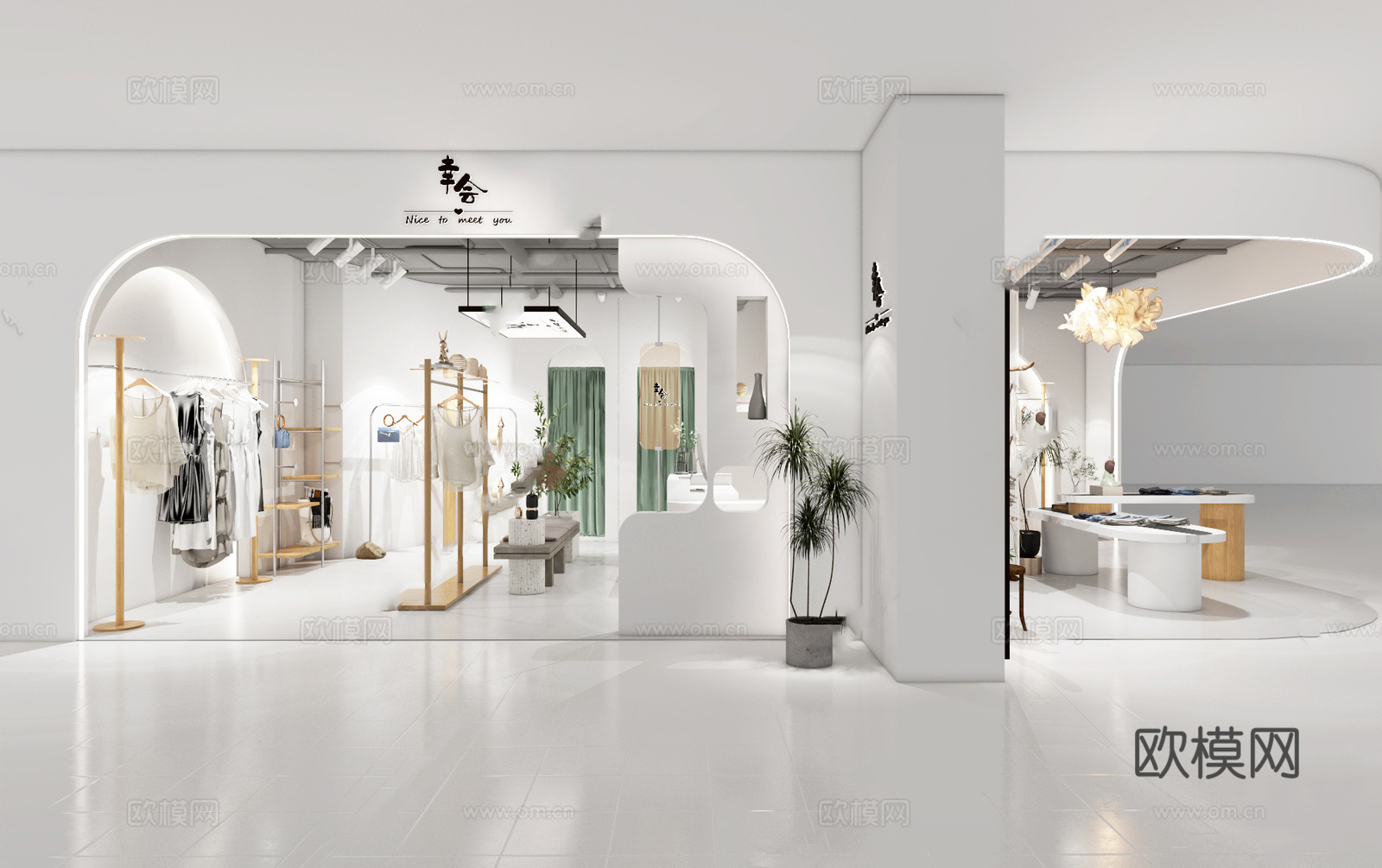 潮牌男装女装服装店 最新全套 效果图 施工图设计cad施工图