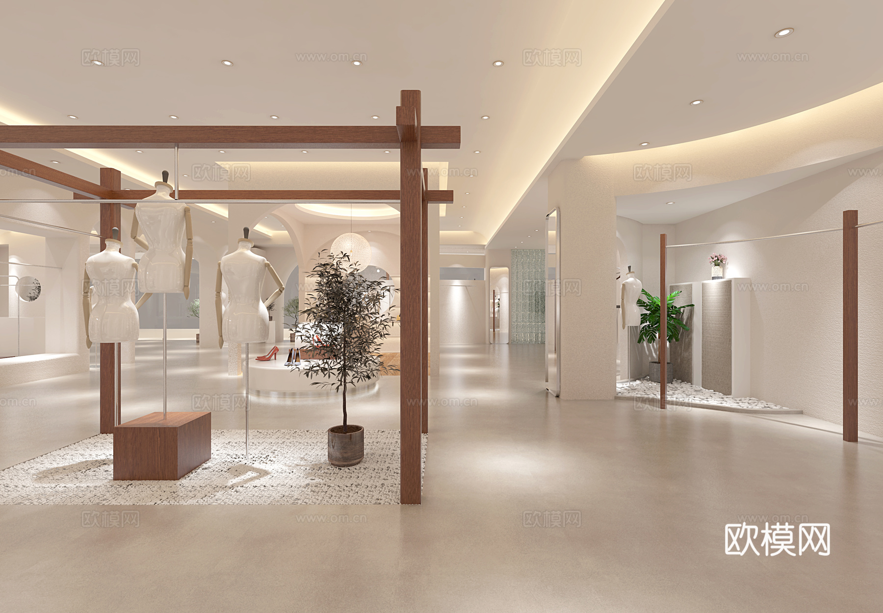 高档男装女装服装店 最新全套 效果图 施工图设计cad施工图