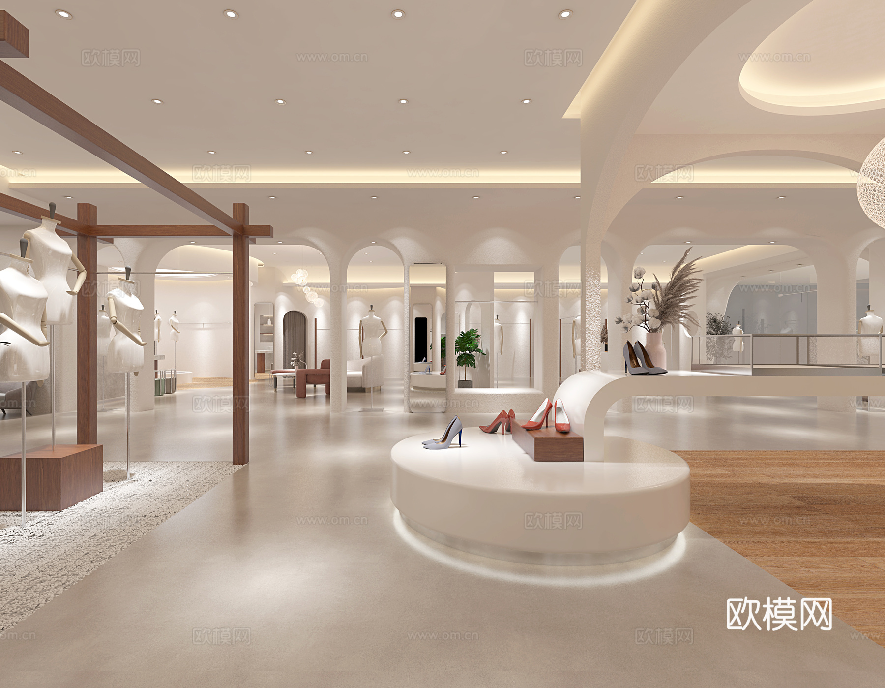 高档男装女装服装店 最新全套 效果图 施工图设计cad施工图