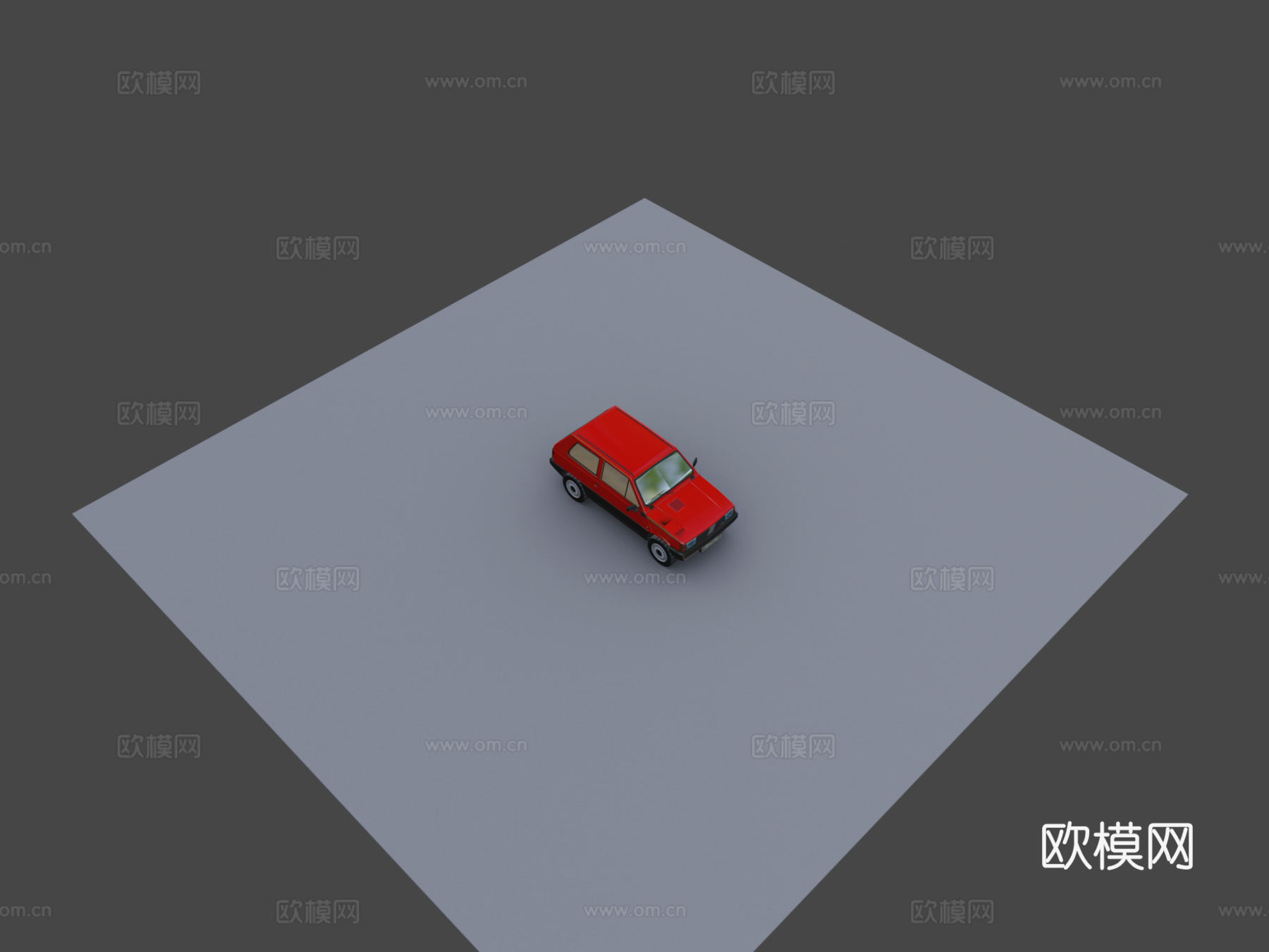 菲亚特熊猫3d模型下载（渲染图7）