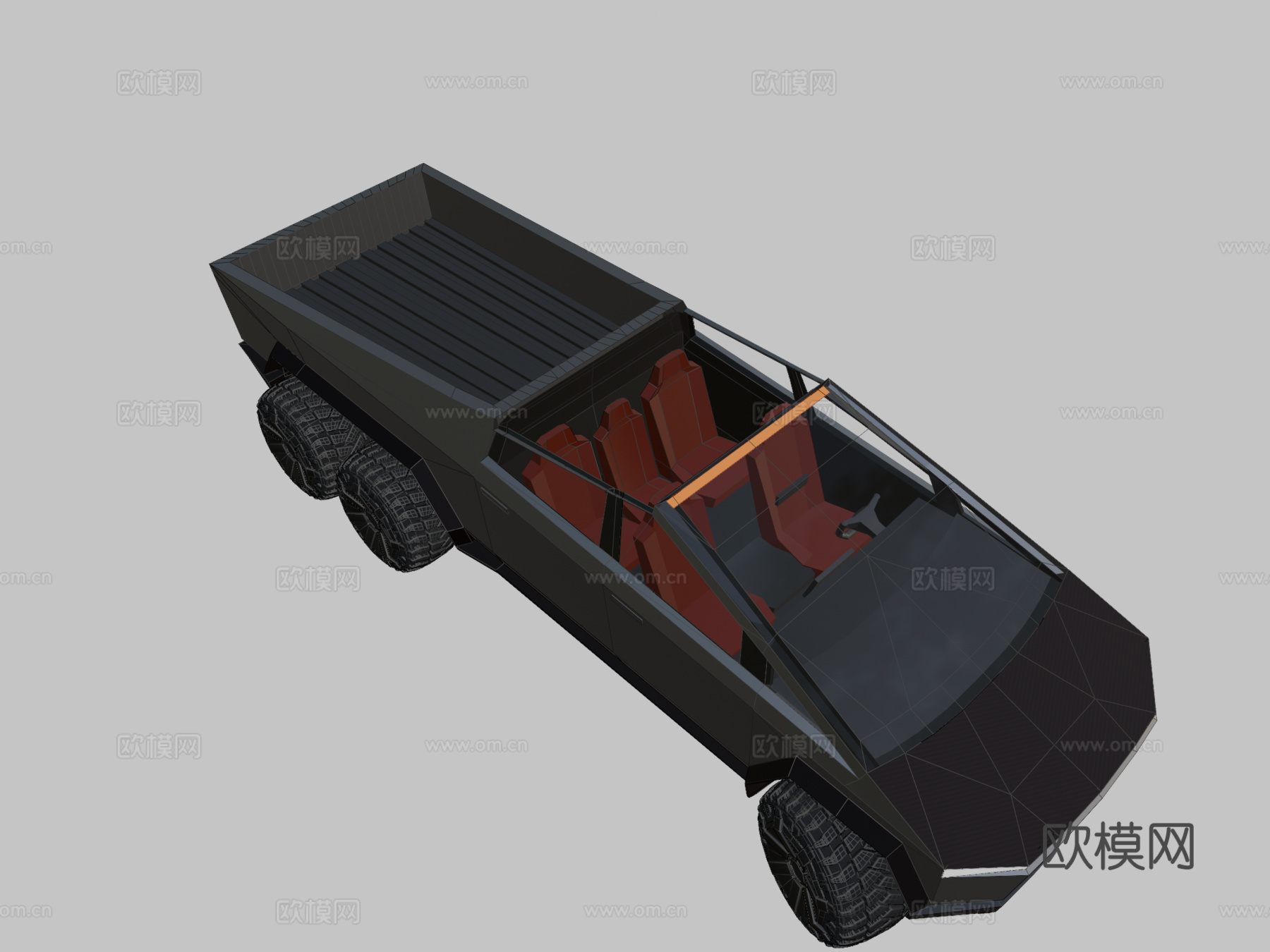 特斯拉赛博卡车 6x6 撒哈拉运动 SDC3d模型下载（渲染图2）
