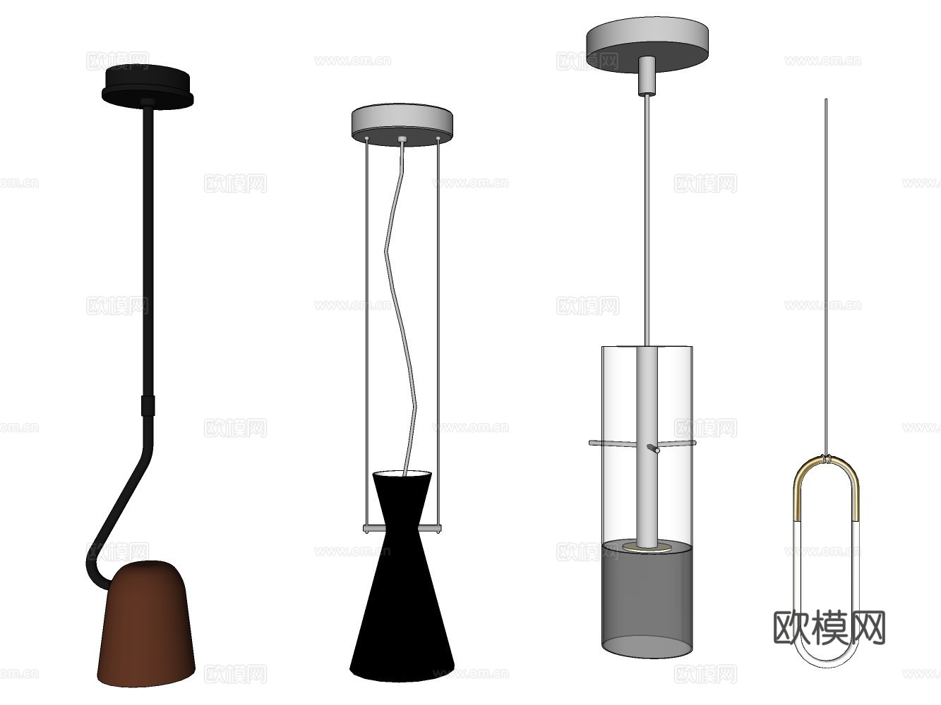吊灯su模型