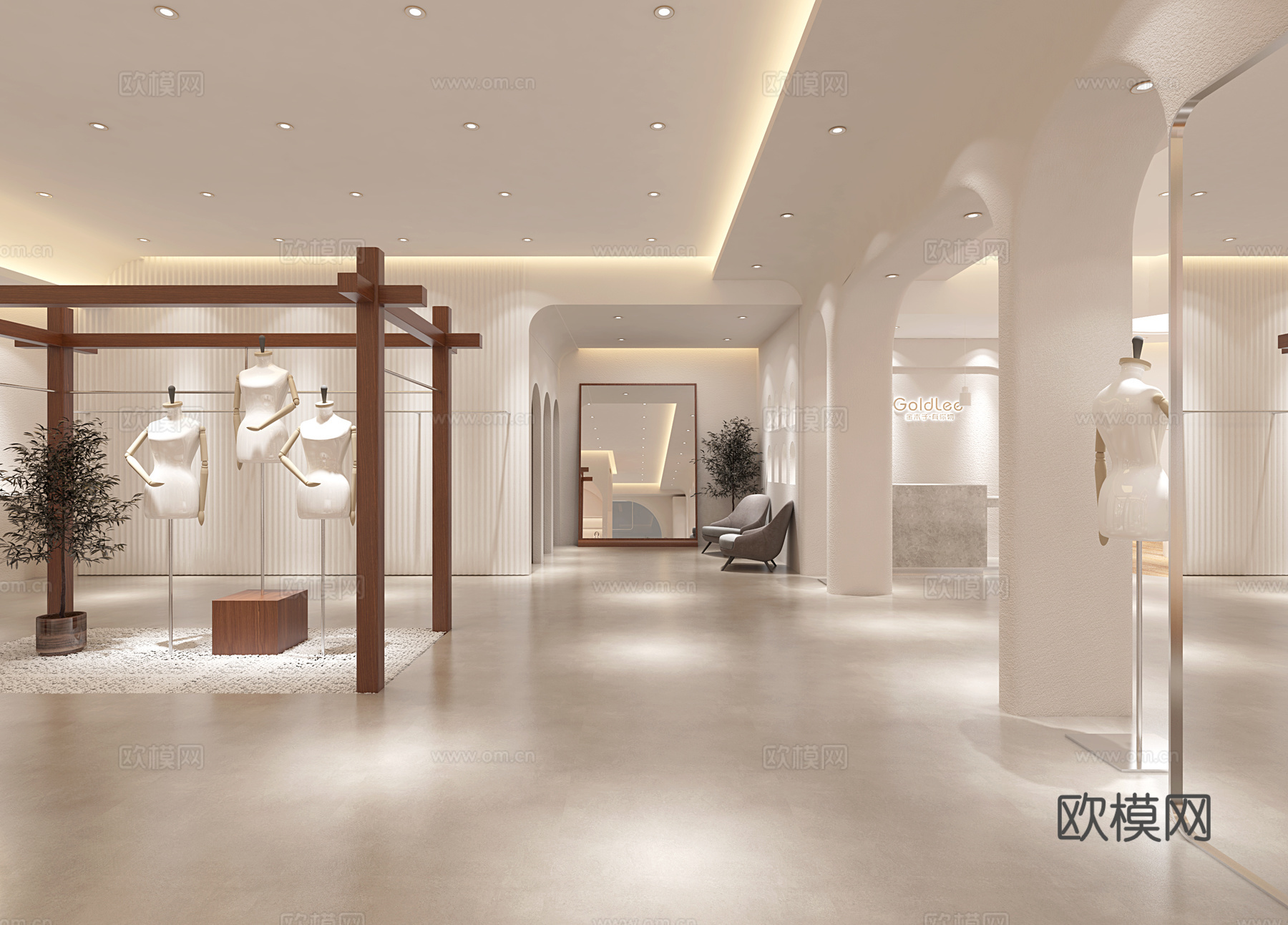 高档男装女装服装店 最新全套 效果图 施工图设计cad施工图