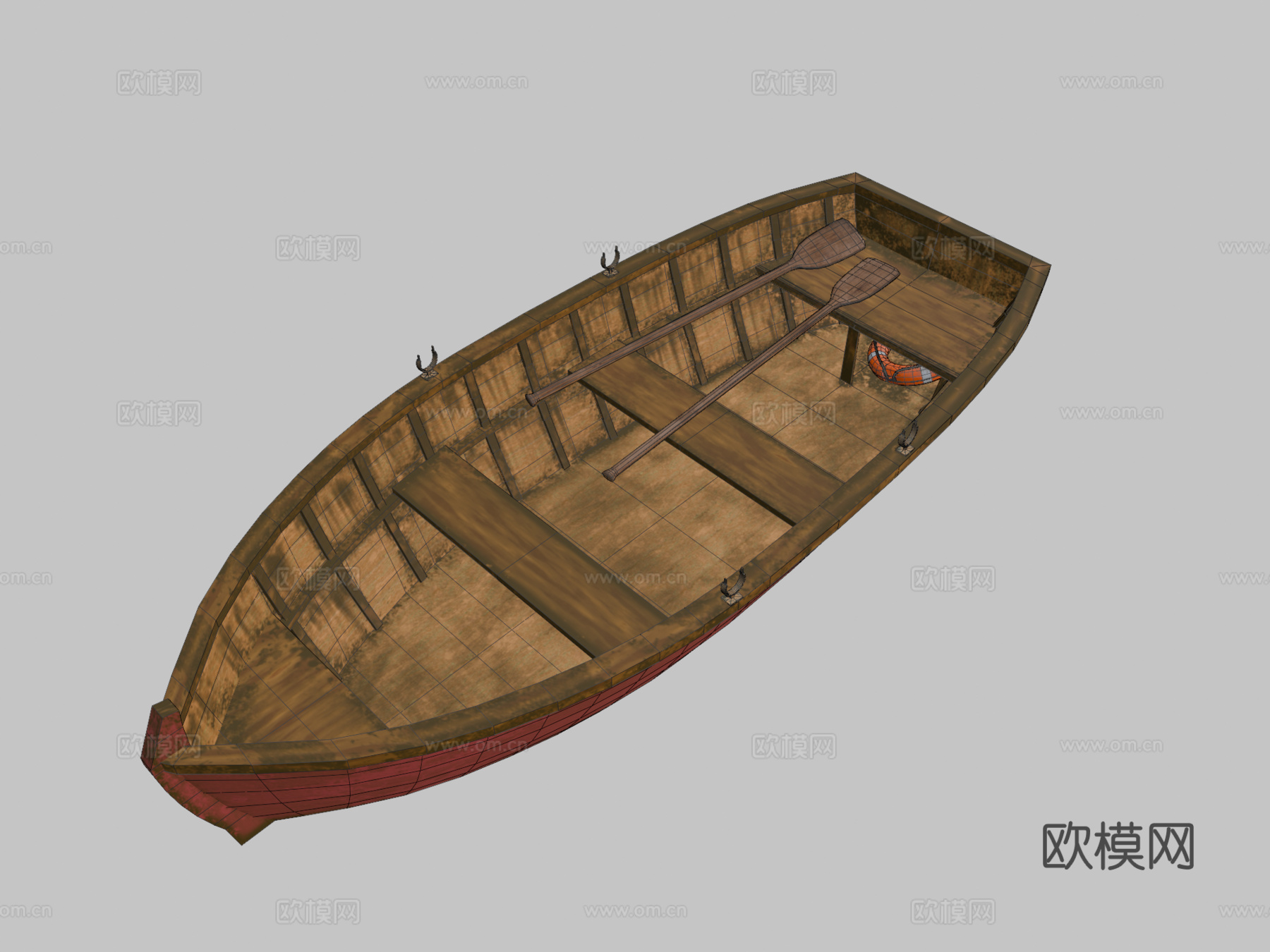 划艇3d模型下载（渲染图2）