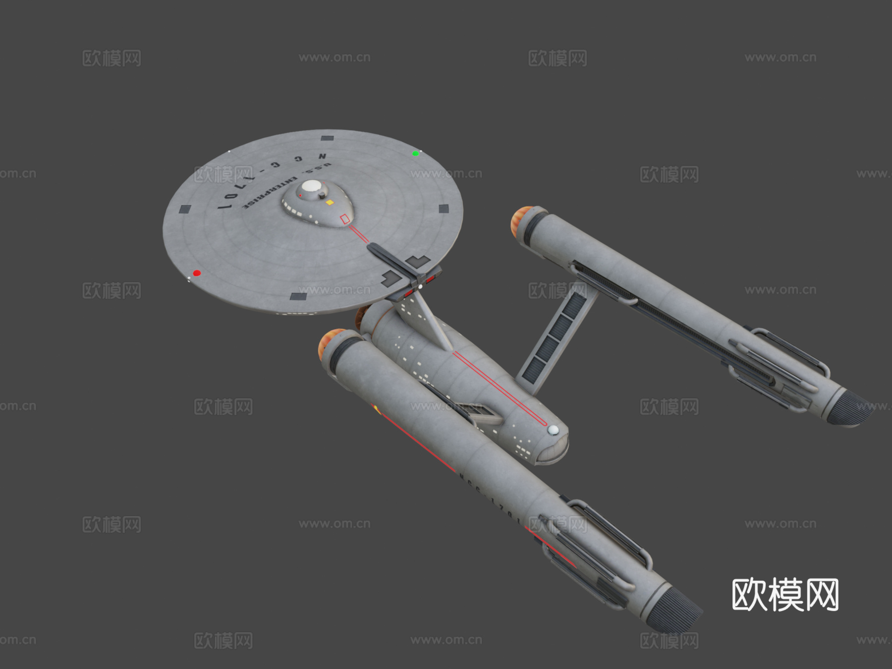 星际迷航 - 宪法级 (原初系列)3d模型下载（渲染图8）