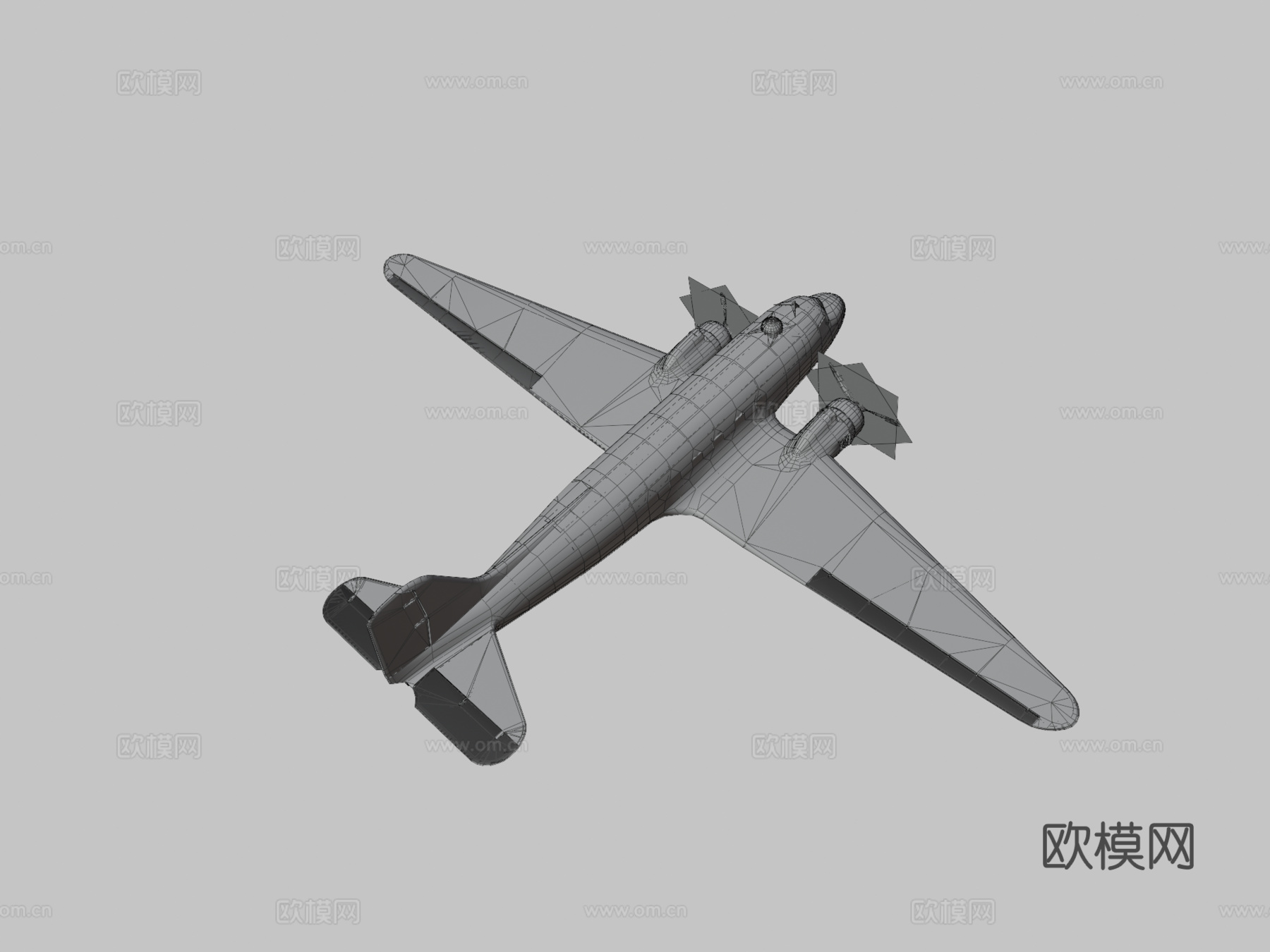 逃离德国 - 道格拉斯 C-47 空中列车3d模型下载（渲染图3）