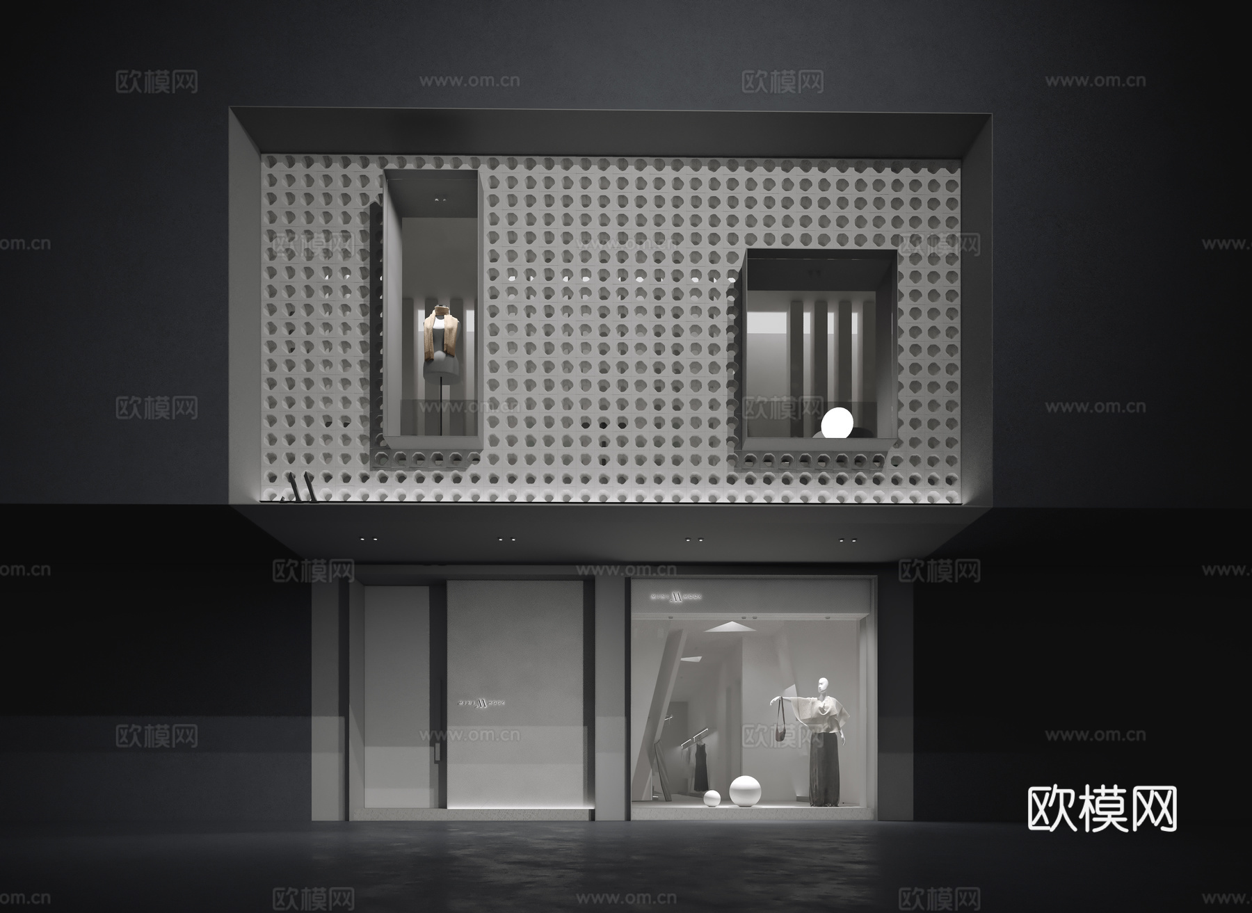 男装女装服装店 最新全套 效果图 施工图设计cad施工图