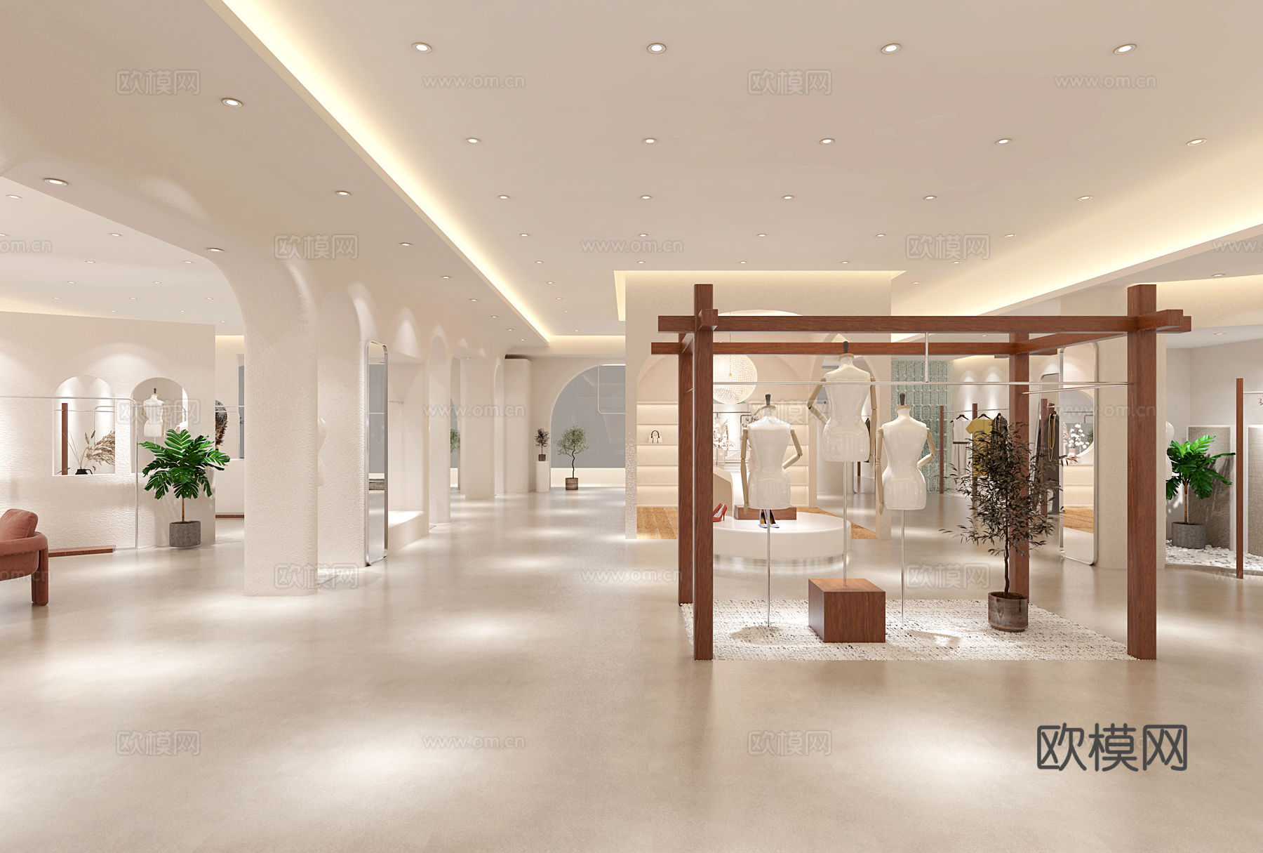 高档男装女装服装店 最新全套 效果图 施工图设计cad施工图