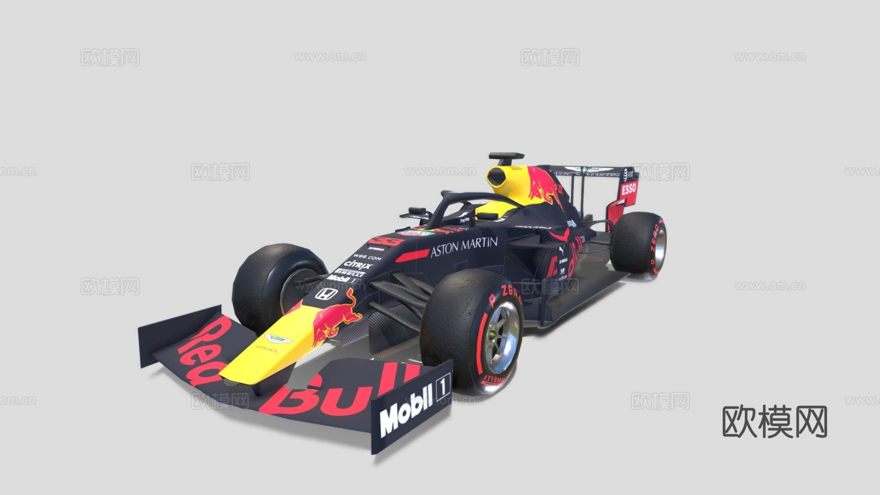 红牛赛车（但带分离轮胎）3d模型下载（渲染图1）