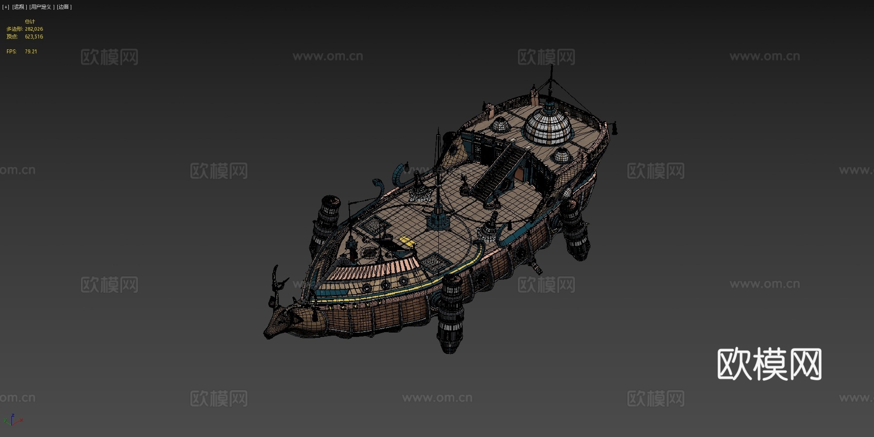 极地航空一号3d模型下载（渲染图4）
