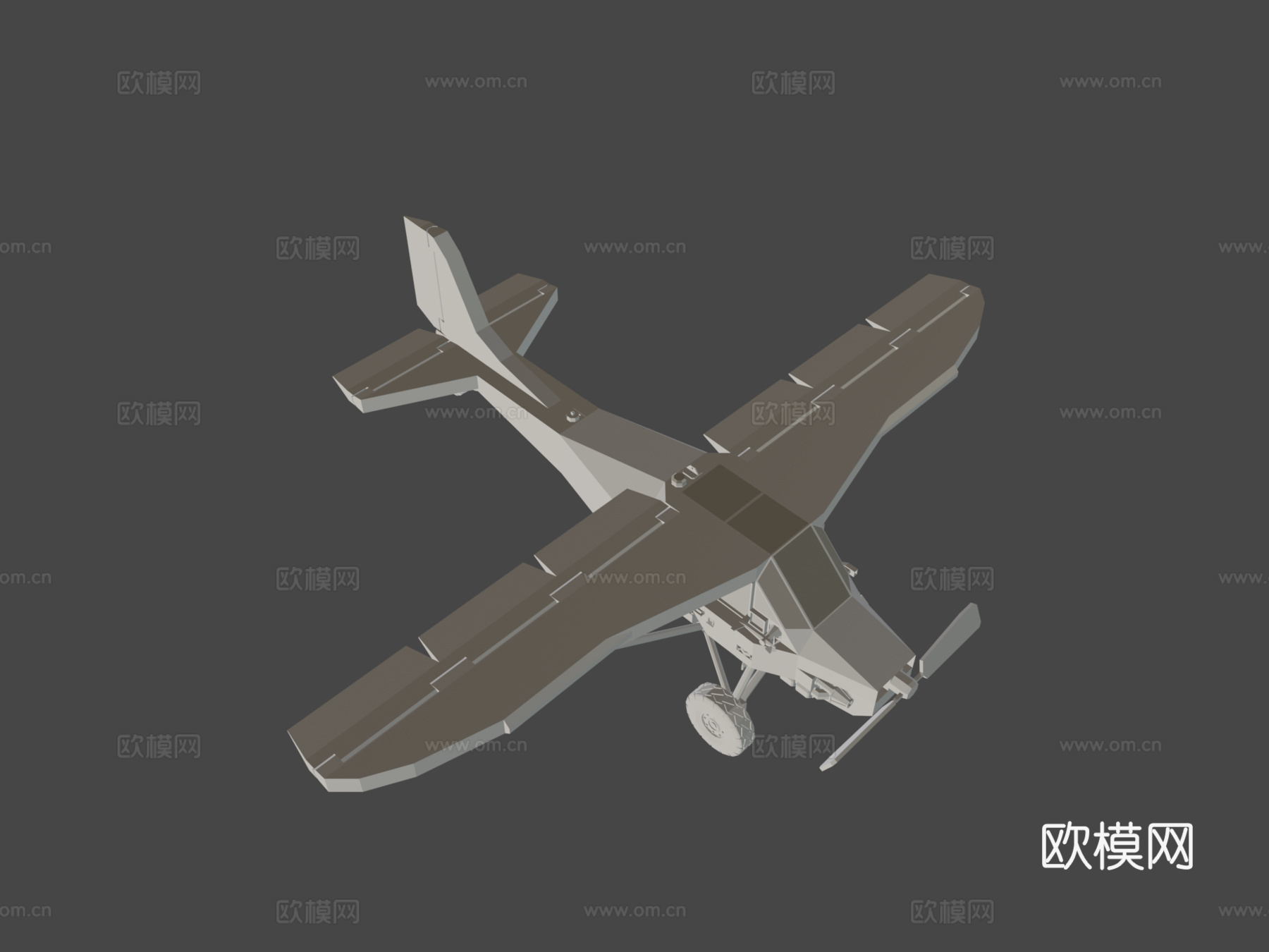 曲柄灌木飞机3d模型下载（渲染图8）