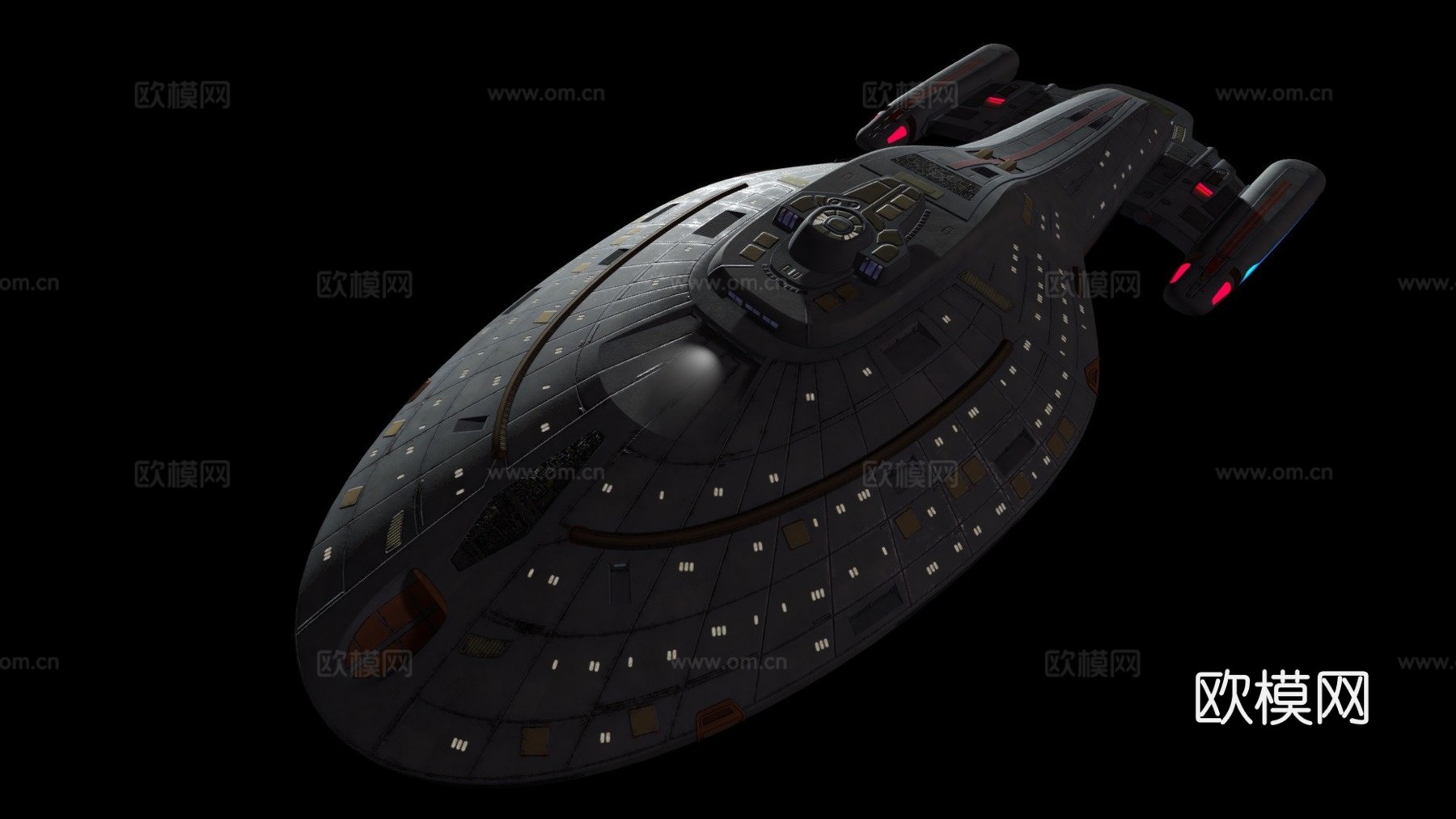 星际迷航 无畏级星舰3d模型下载（渲染图1）