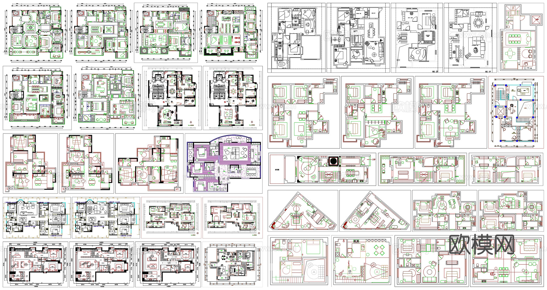 CAD户型优化家装户型图室内设计平面布置家具布局图CAD素材cad施工图
