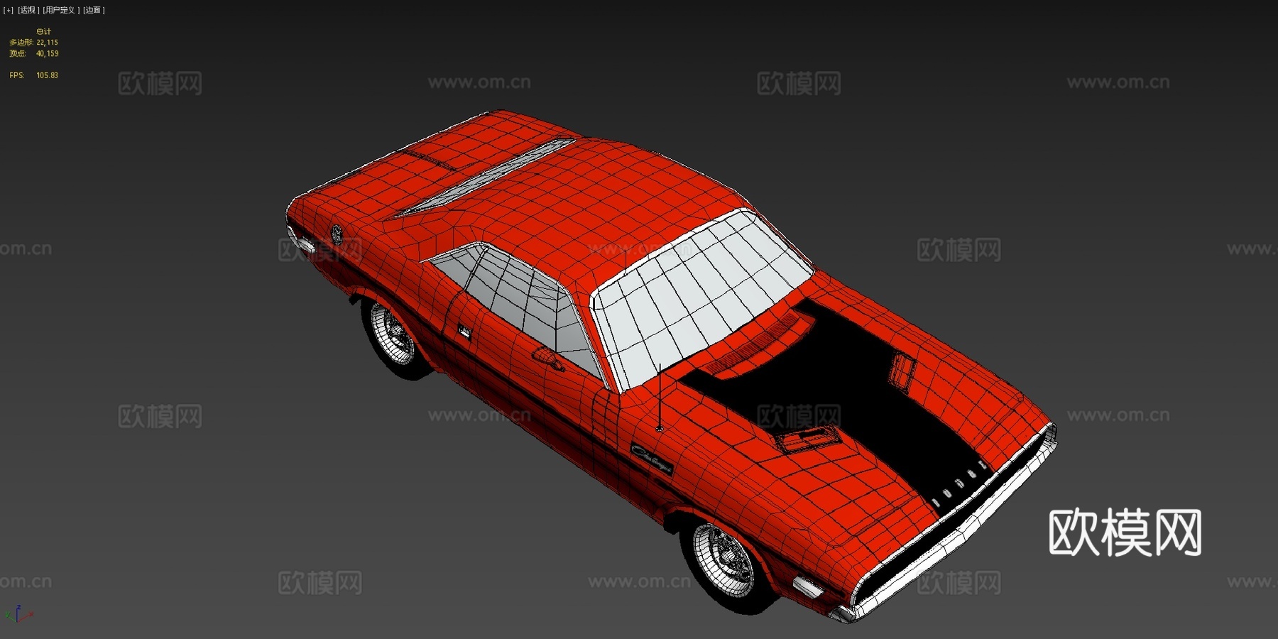 道奇 挑战者 R-T (LP)(KrStolorz (Krz3d模型下载（渲染图4）