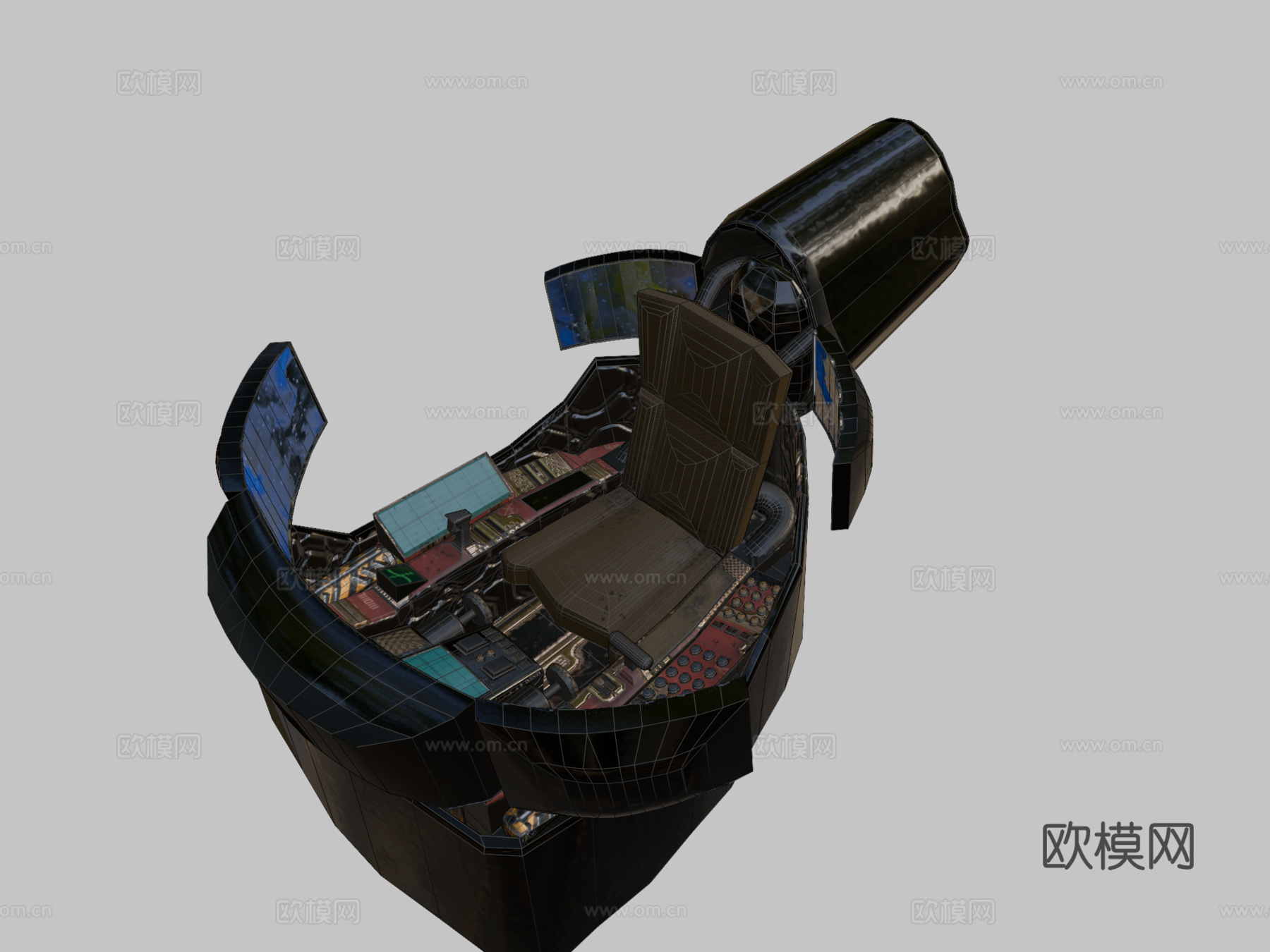 驾驶舱3d模型下载（渲染图2）