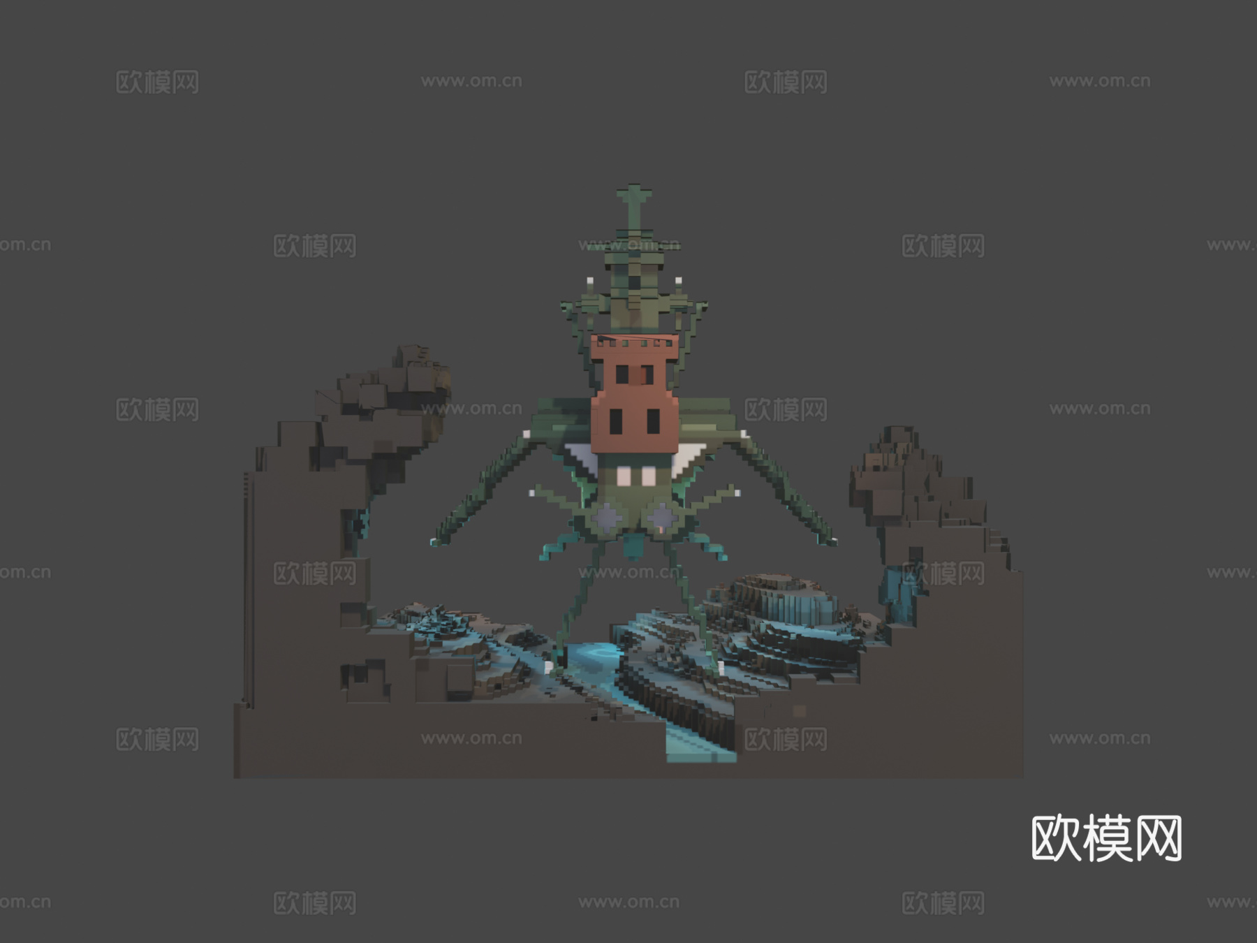 阿卡迪亚宇宙飞船3d模型下载（渲染图5）