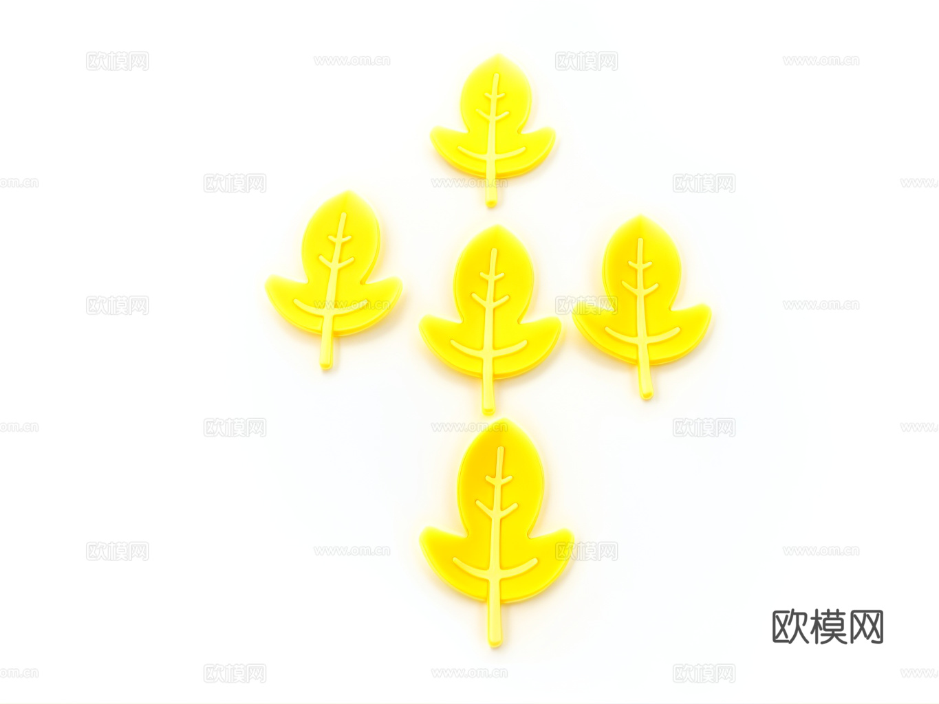 树叶雕塑su模型