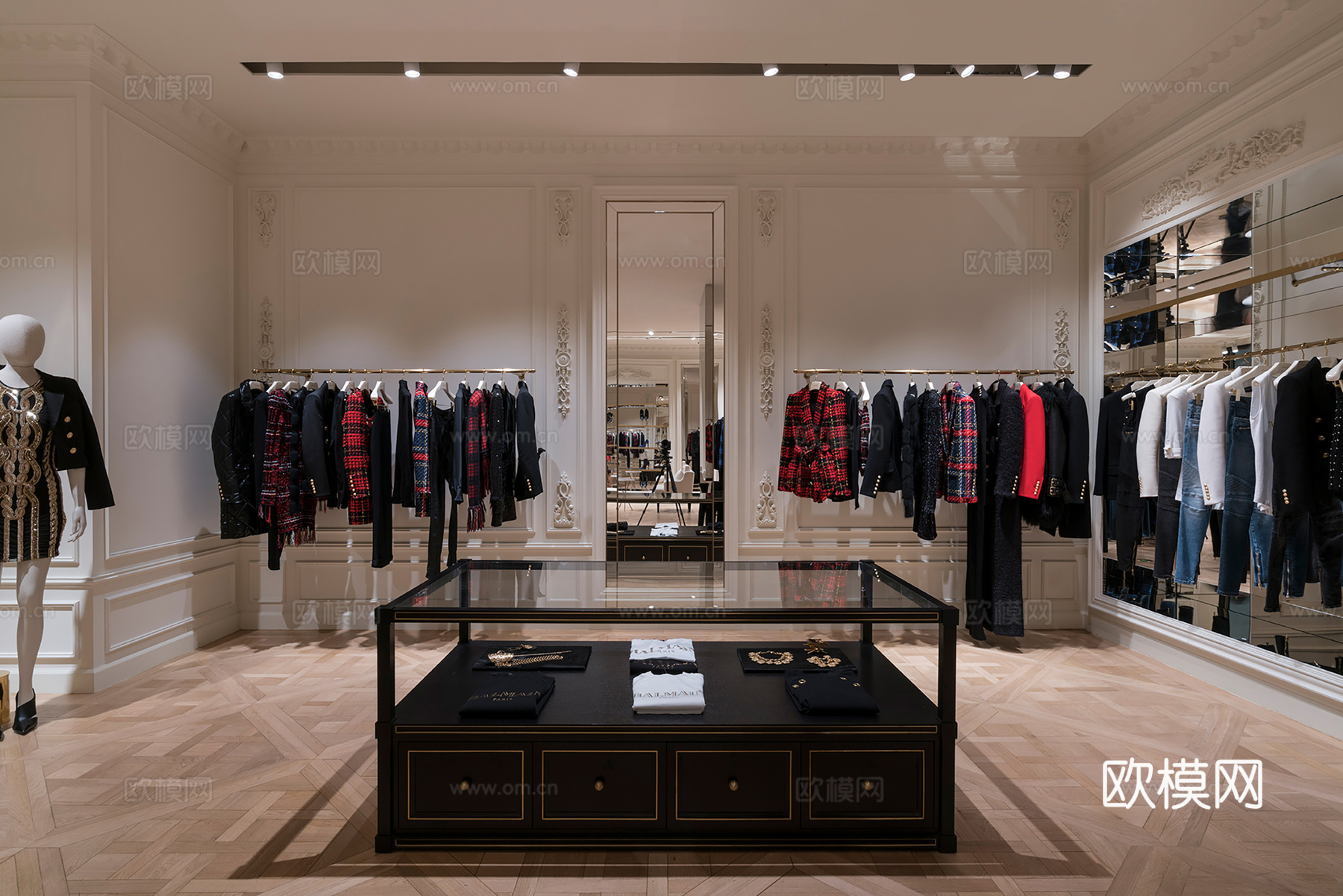 高档男装女装服装店 最新全套 效果图 施工图设计cad施工图