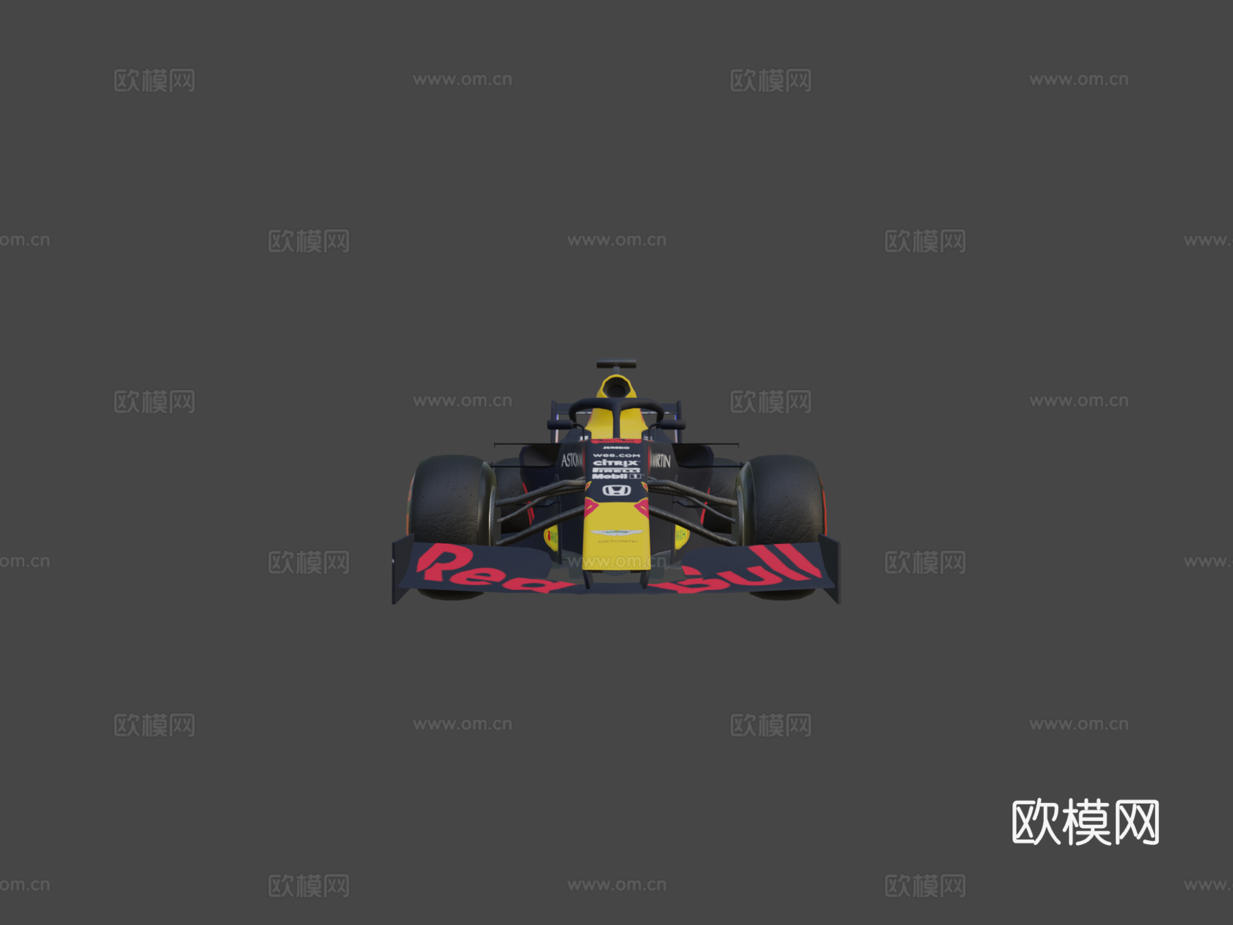 红牛赛车（但带分离轮胎）3d模型下载（渲染图5）