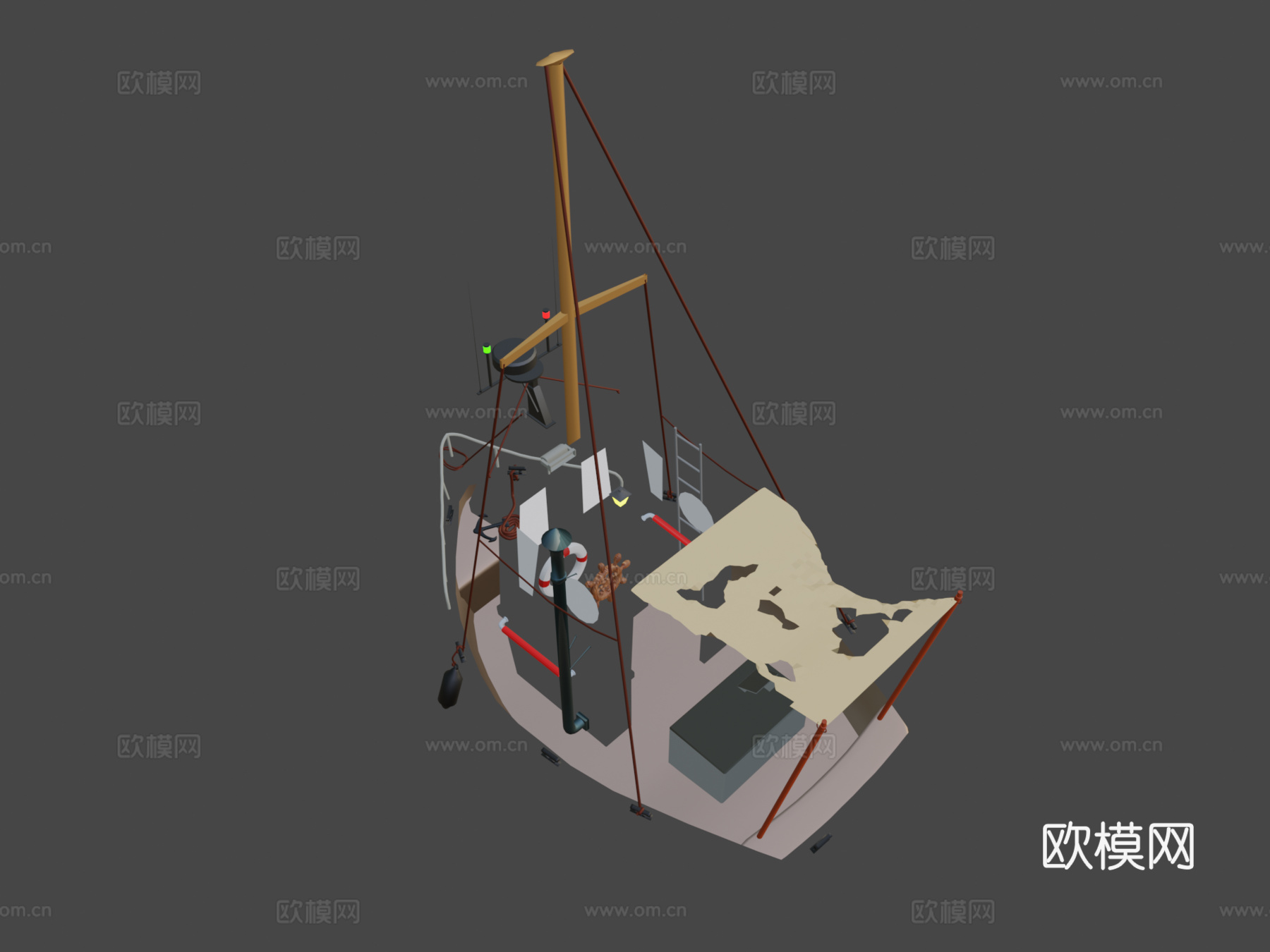 船3d模型下载（渲染图8）