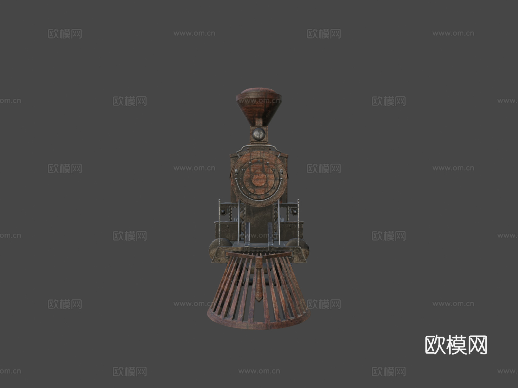 老式机械火车3d模型下载（渲染图6）