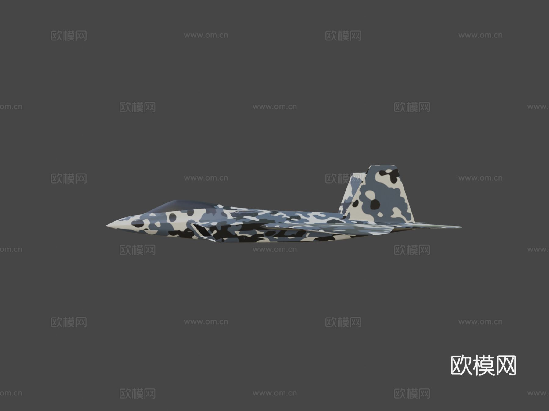 F22 猛禽3d模型下载（渲染图6）