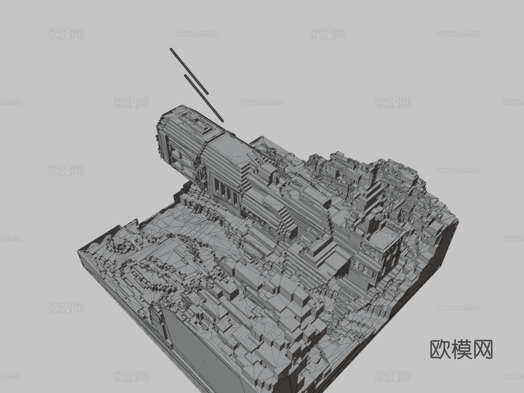 阿卡迪亚宇宙飞船3d模型下载（渲染图3）